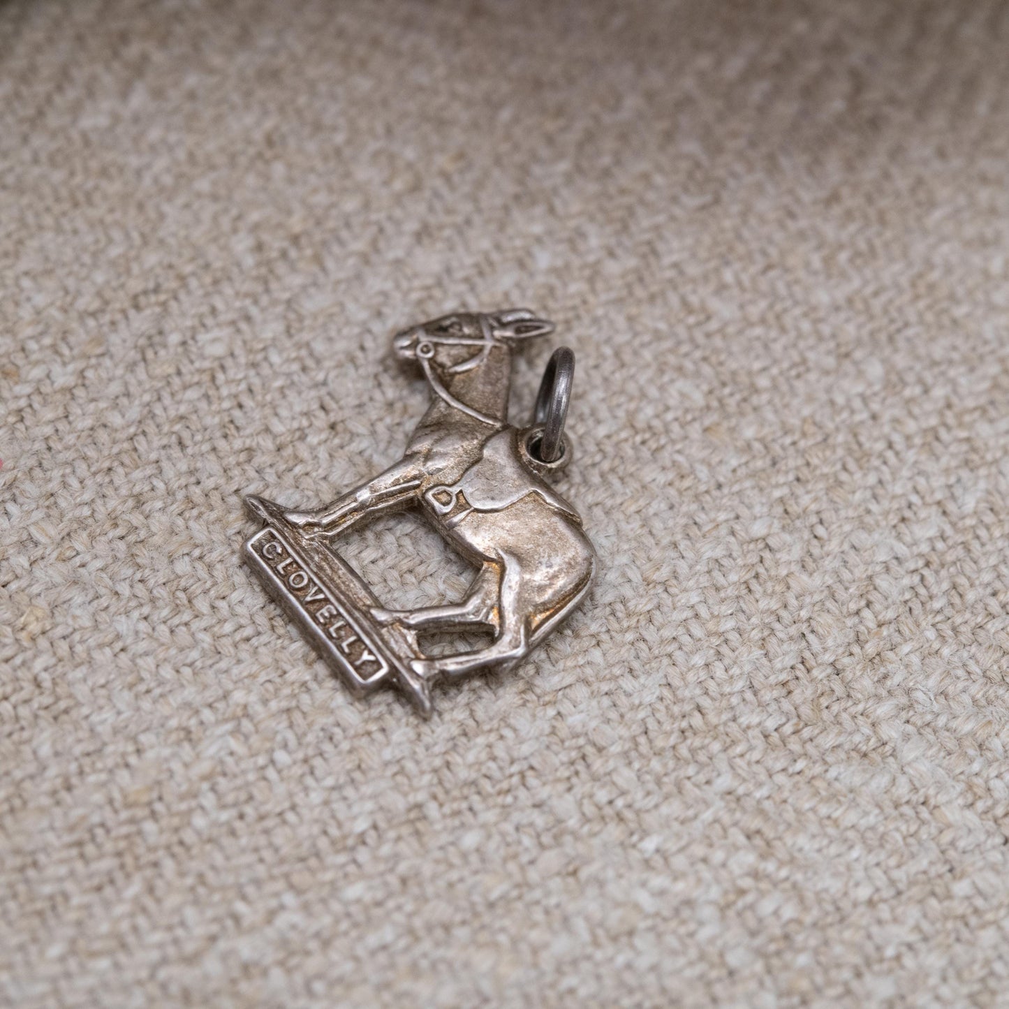 Vintage Silver Clovelly Donkey Charm Pendant - Devon Charm Signed BI | Animal | Souvenir Gift for Charm Bracelet
