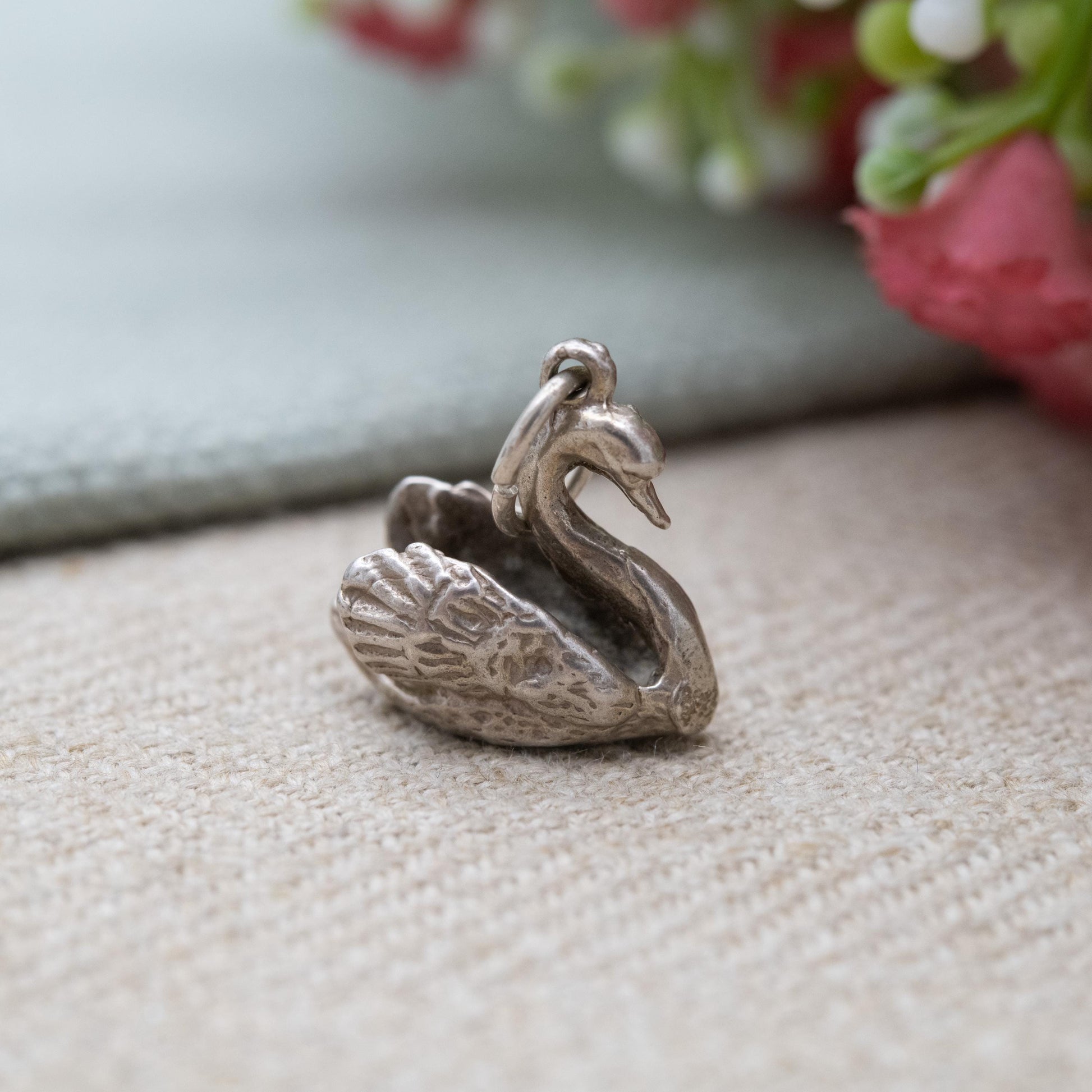 Vintage Sterling Silver Swan Charm Pendant - Royal Bird | Gift for Charm Bracelet