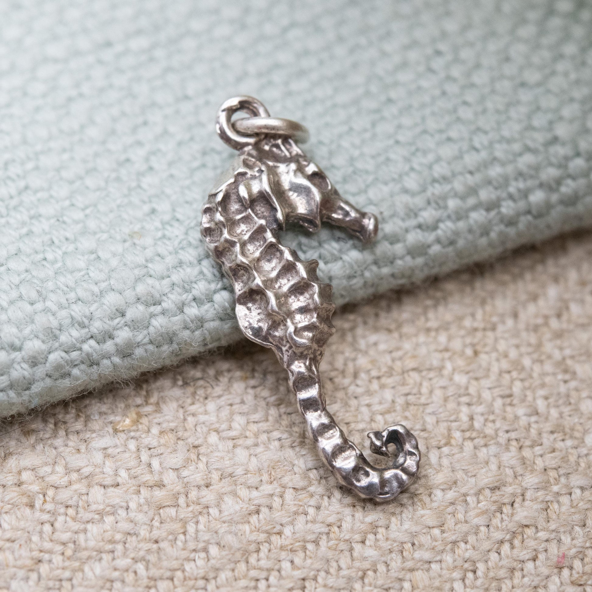 Sterling Silver Seahorse Charm Pendant - Cute Sea Creature Pendant | Gift for Charm Bracelet Necklace Stack