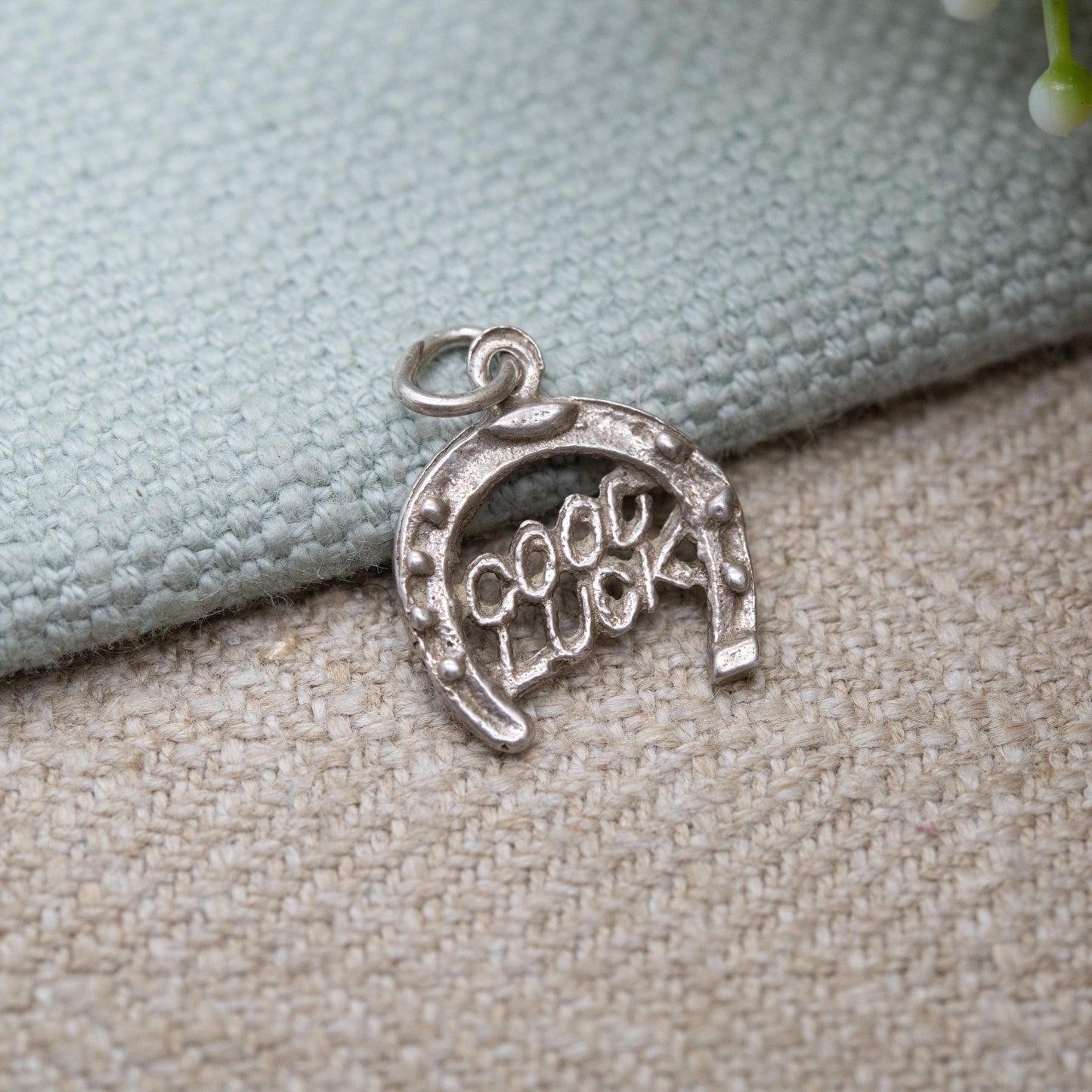 Vintage Silver Horseshoe Charm Pendant - Good Luck | Lucky Horse Shoe Gift for Charm Bracelet Necklace