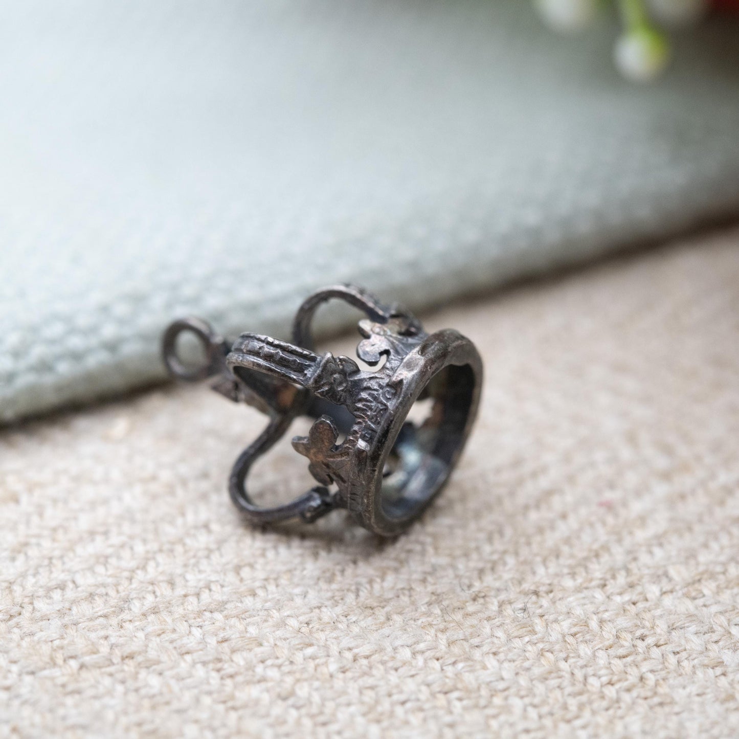 Vintage Sterling Silver Royal Crown Charm Pendant - King | Queen | Prince | Princess | England | Souvenir Gift for Charm Bracelet