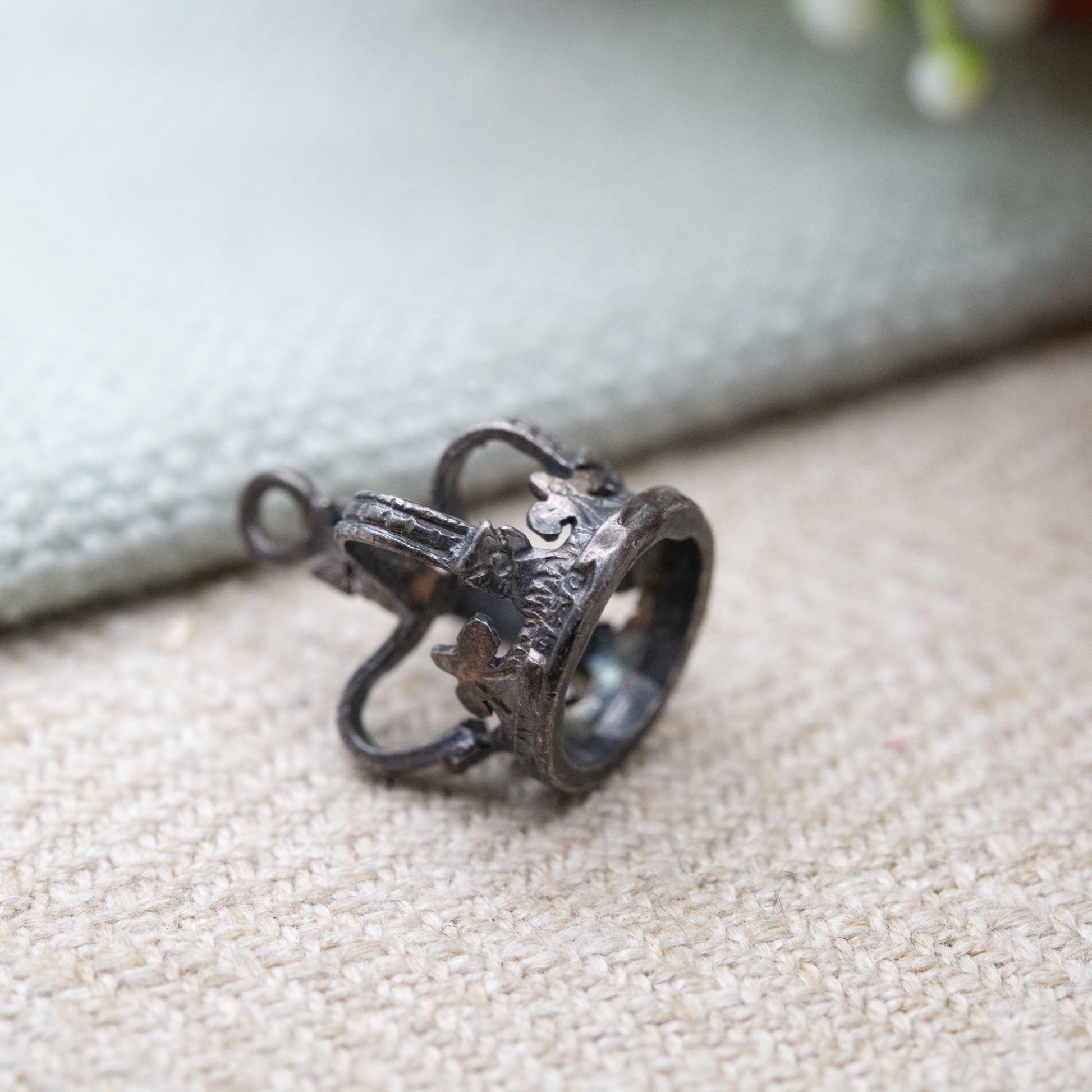 Vintage Sterling Silver Royal Crown Charm Pendant - King | Queen | Prince | Princess | England | Souvenir Gift for Charm Bracelet