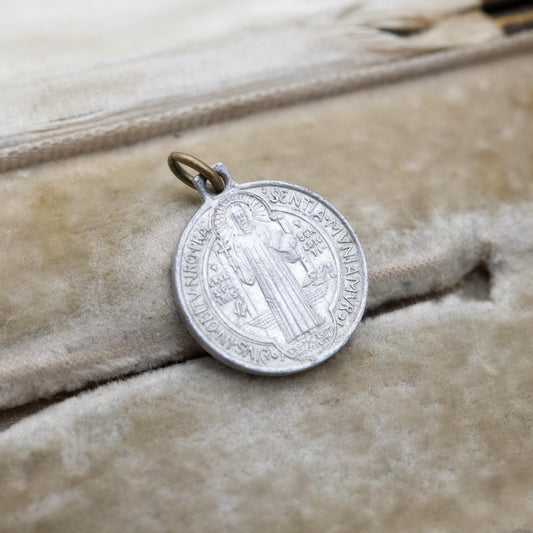 Vintage Saint Benedict Pax Protection Charm Pendant - Cross of the Benedictine Order | Religious Jewellery Catholic Medal