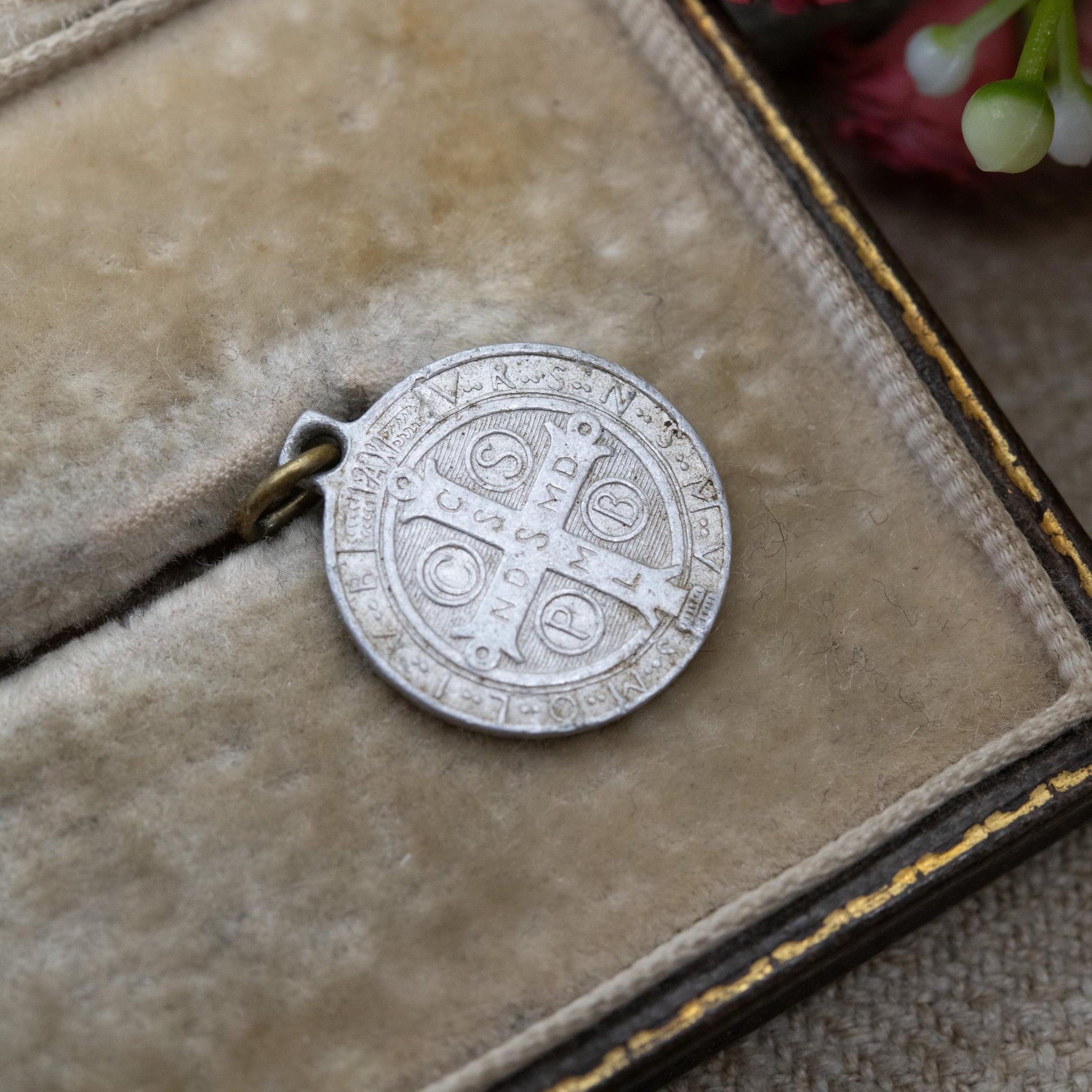 Vintage Saint Benedict Pax Protection Charm Pendant - Cross of the Benedictine Order | Religious Jewellery Catholic Medal