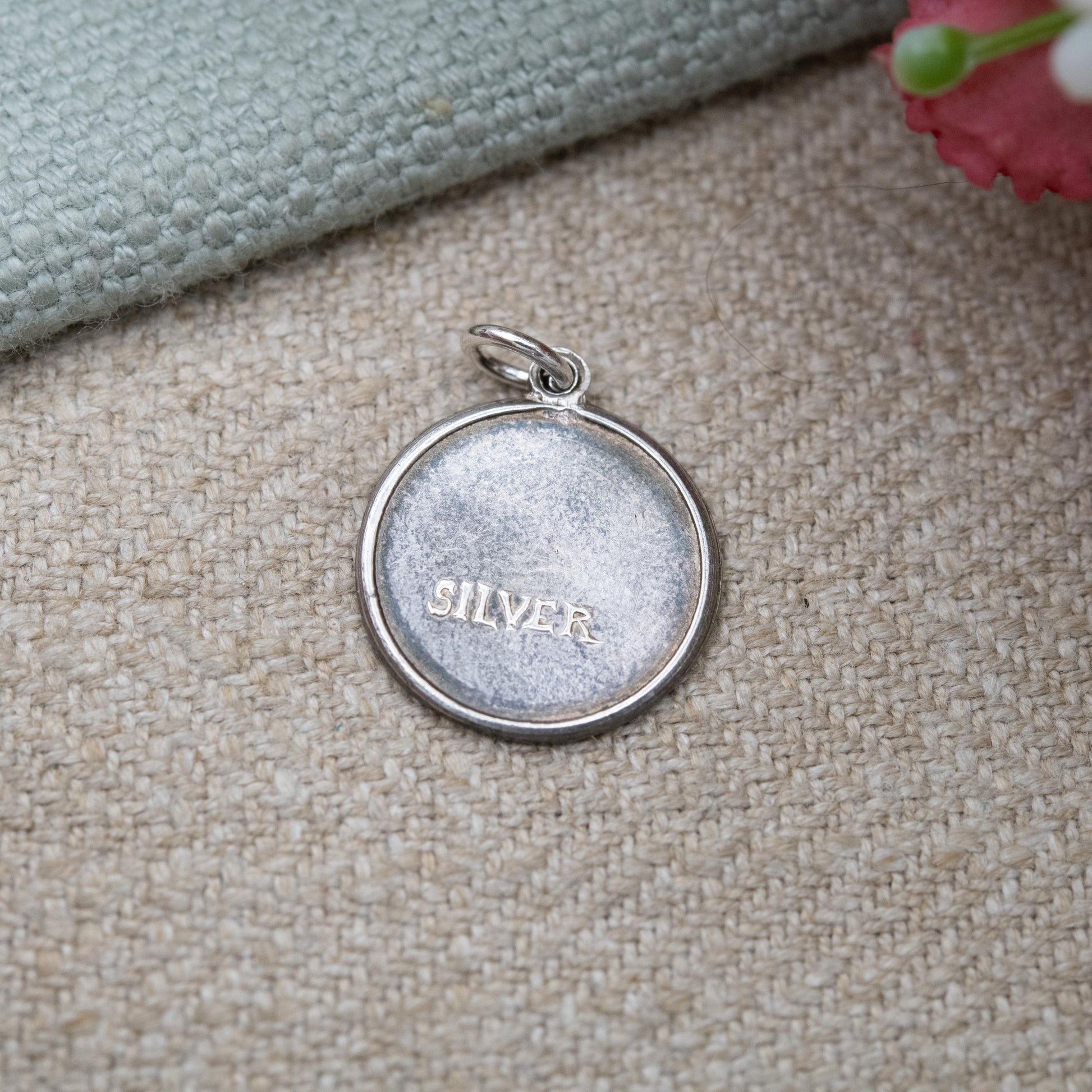 Vintage Sterling Silver St. Christopher Pendant - Embossed Relief | Saint of Travelling | Gift for Charm Bracelet
