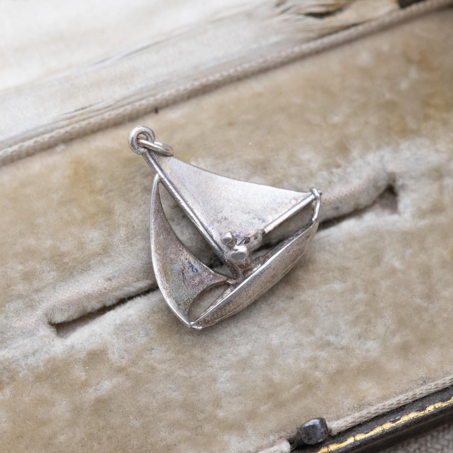 Vintage Sterling Silver Sailing Boat Charm Pendant - Cute Little Yacht | Ship | Gift for Charm Bracelet