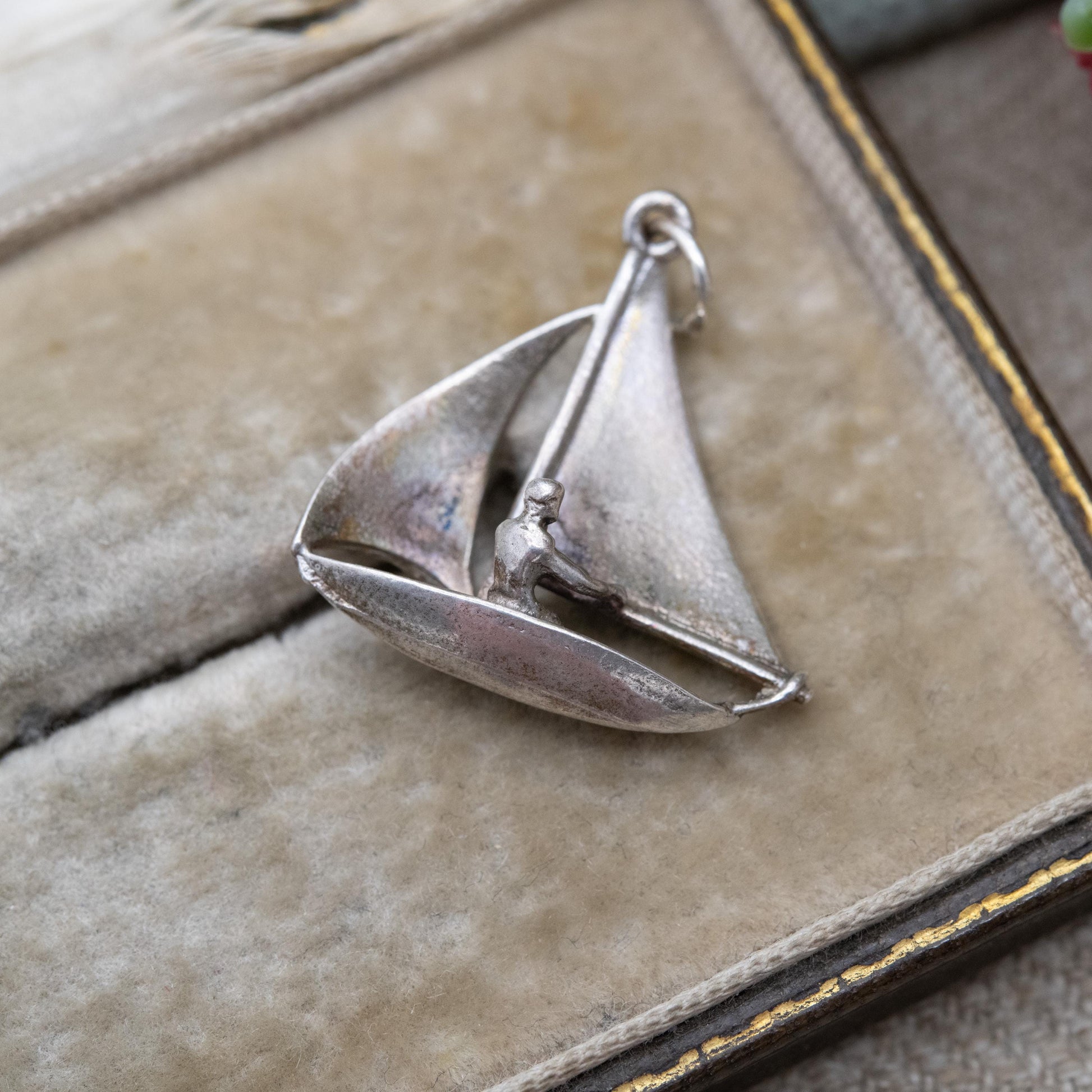 Vintage Sterling Silver Sailing Boat Charm Pendant - Cute Little Yacht | Ship | Gift for Charm Bracelet