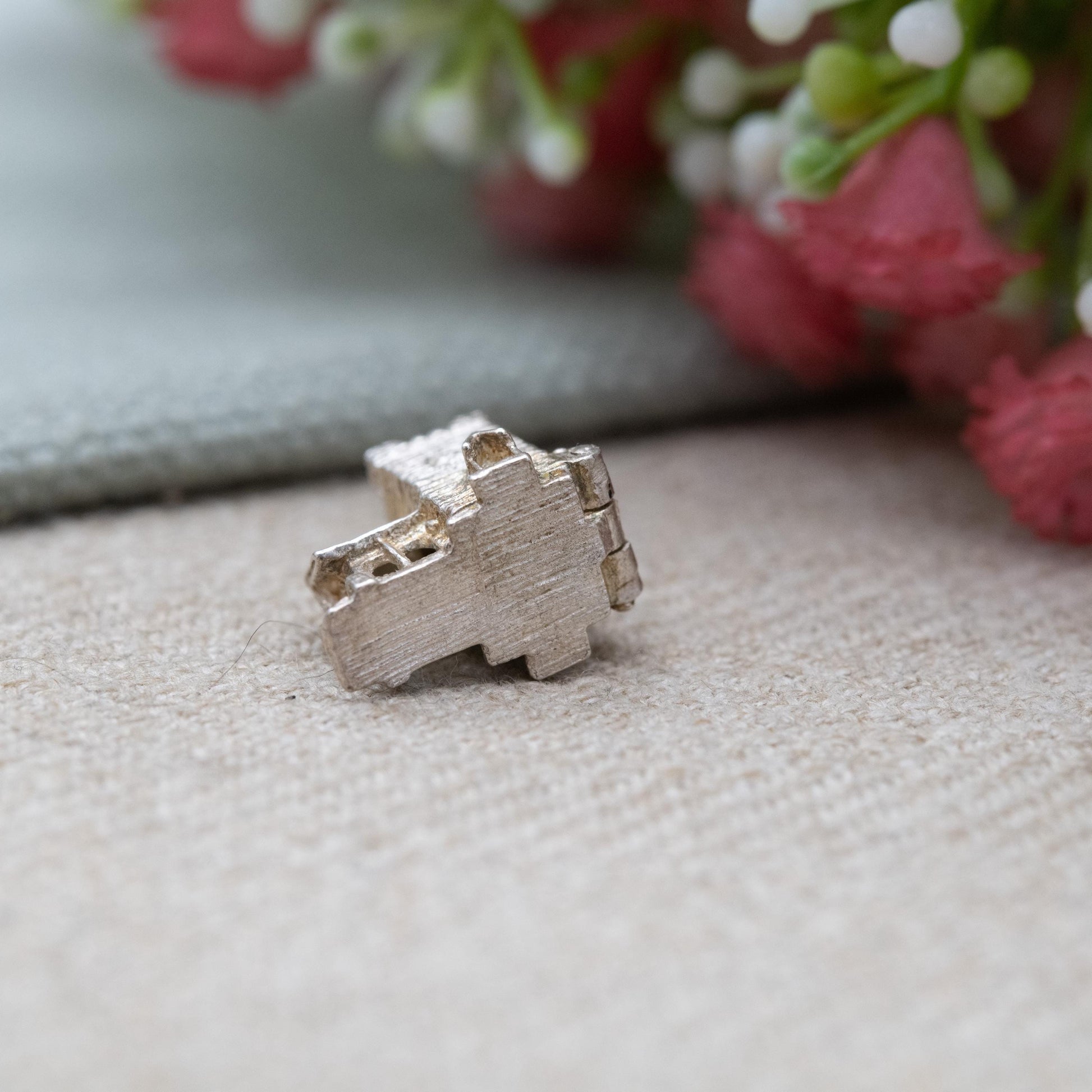Vintage Sterling Silver Enamel Opening Church Wedding Charm Pendant - Wedding Day | Bride and Groom at the Alter | Gift for Charm Bracelet