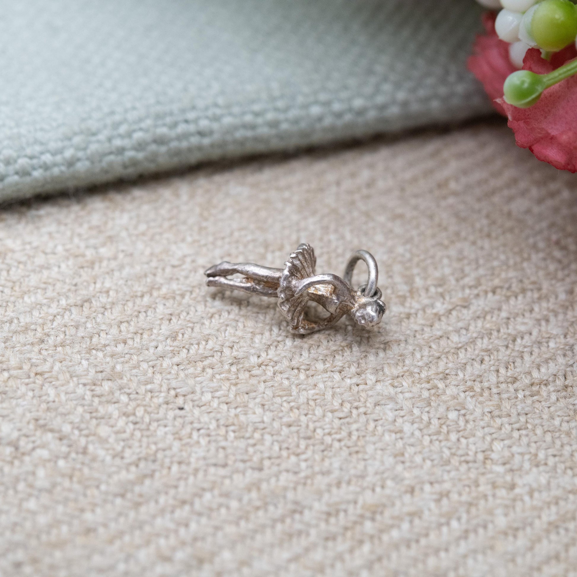 Vintage Sterling Silver Ballet Dancer Pendant - Dancing Girl | Ballerina | Gift for Charm Bracelet