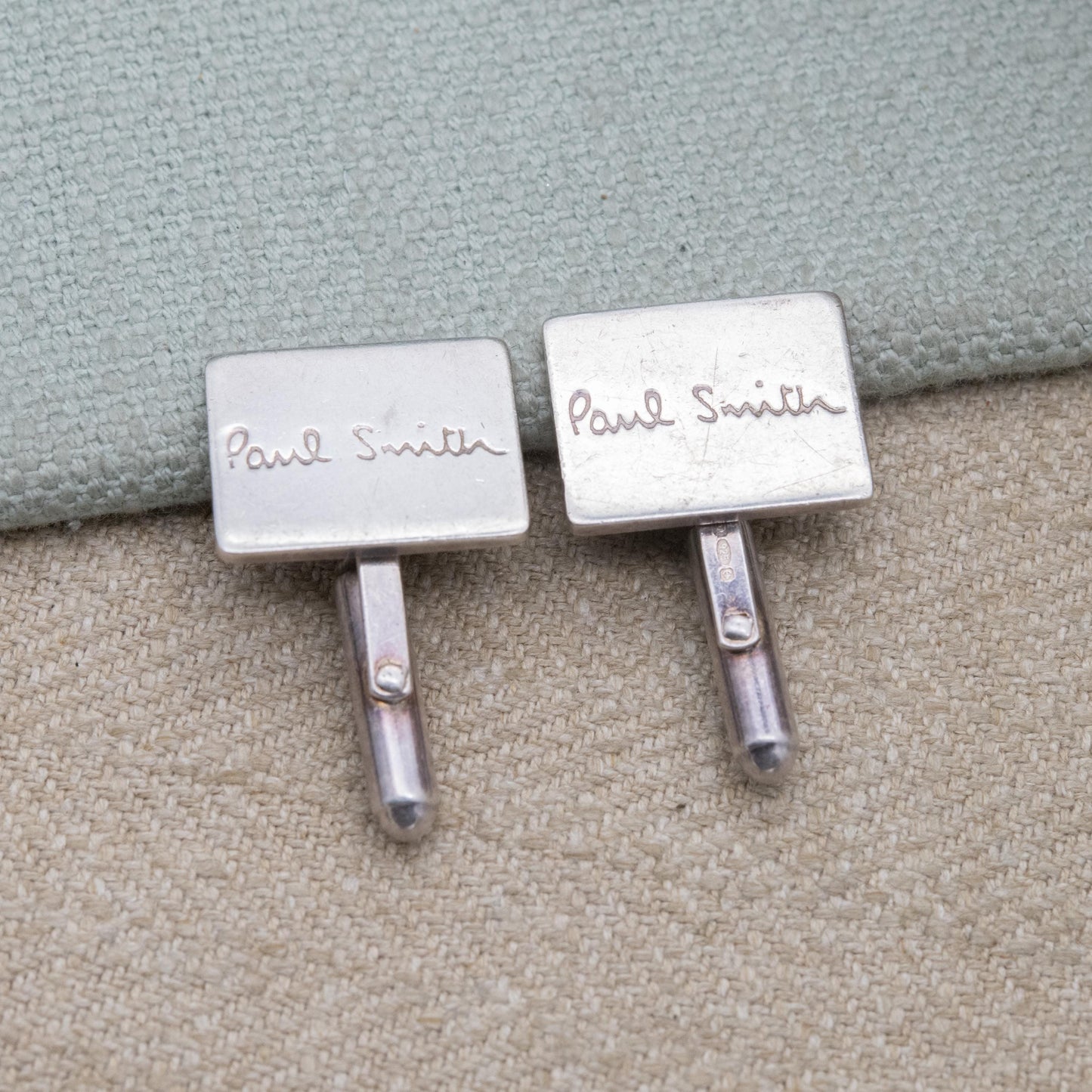 Paul Smith Sterling Silver Cufflinks - Minimal Logo Design | Mens Accessory | Gift for Him