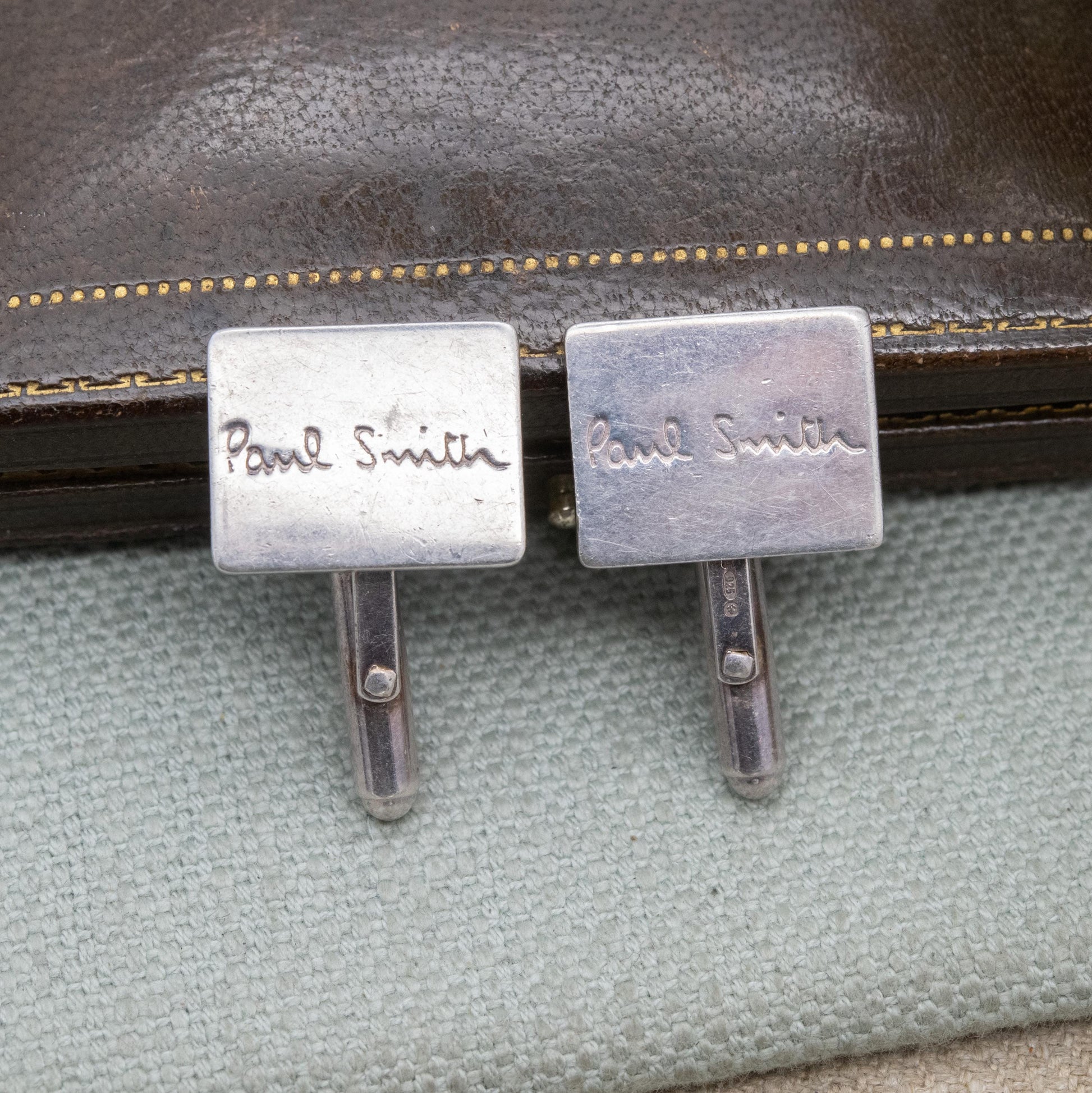 Paul Smith Sterling Silver Cufflinks - Minimal Logo Design | Mens Accessory | Gift for Him
