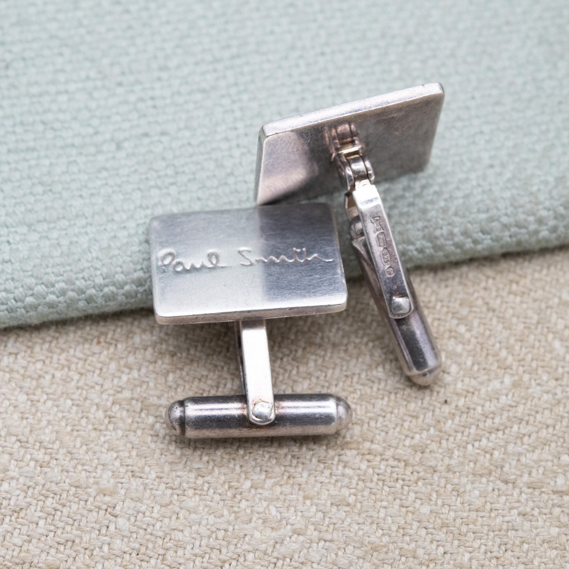 Paul Smith Sterling Silver Cufflinks - Minimal Logo Design | Mens Accessory | Gift for Him