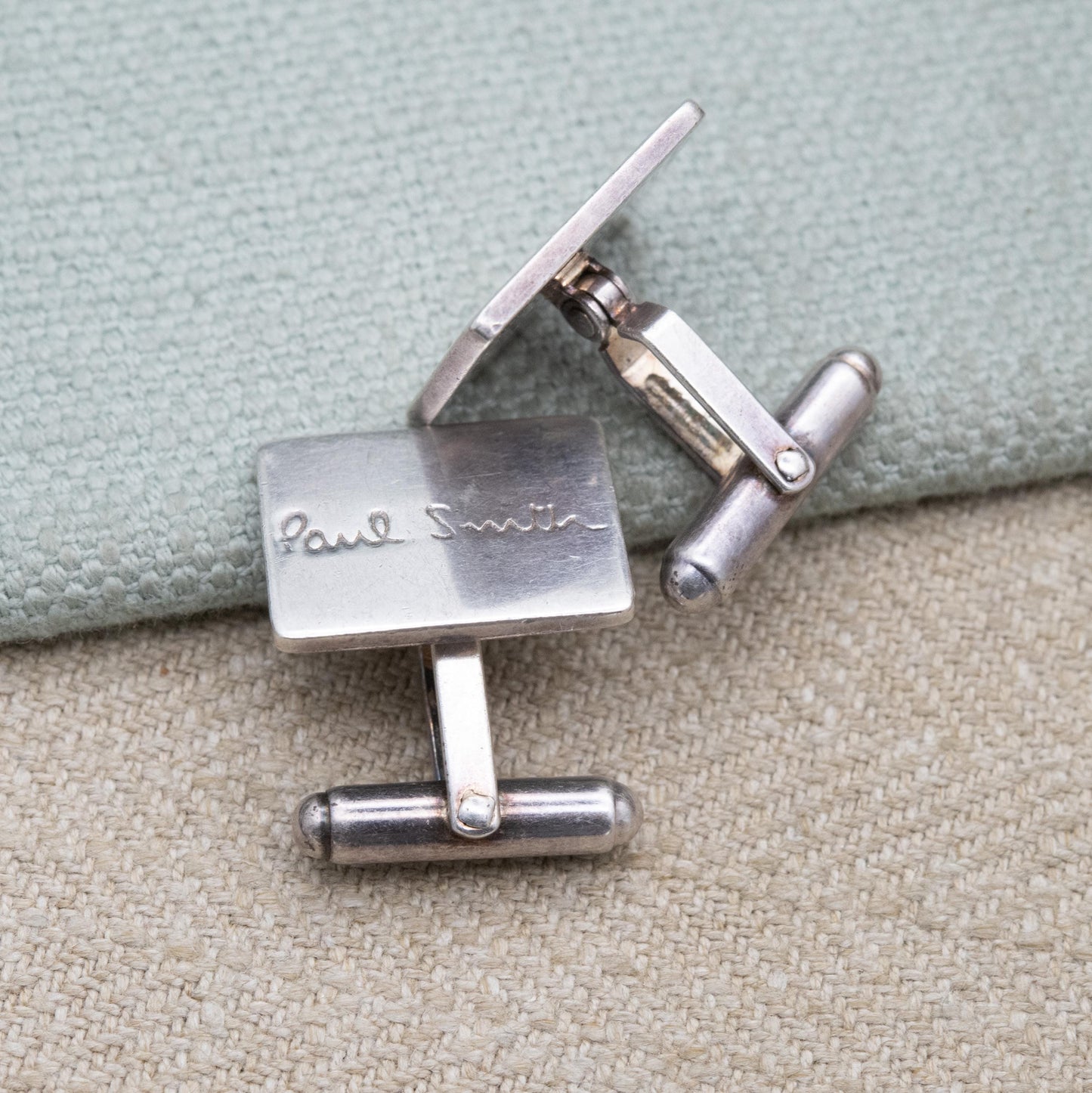 Paul Smith Sterling Silver Cufflinks - Minimal Logo Design | Mens Accessory | Gift for Him