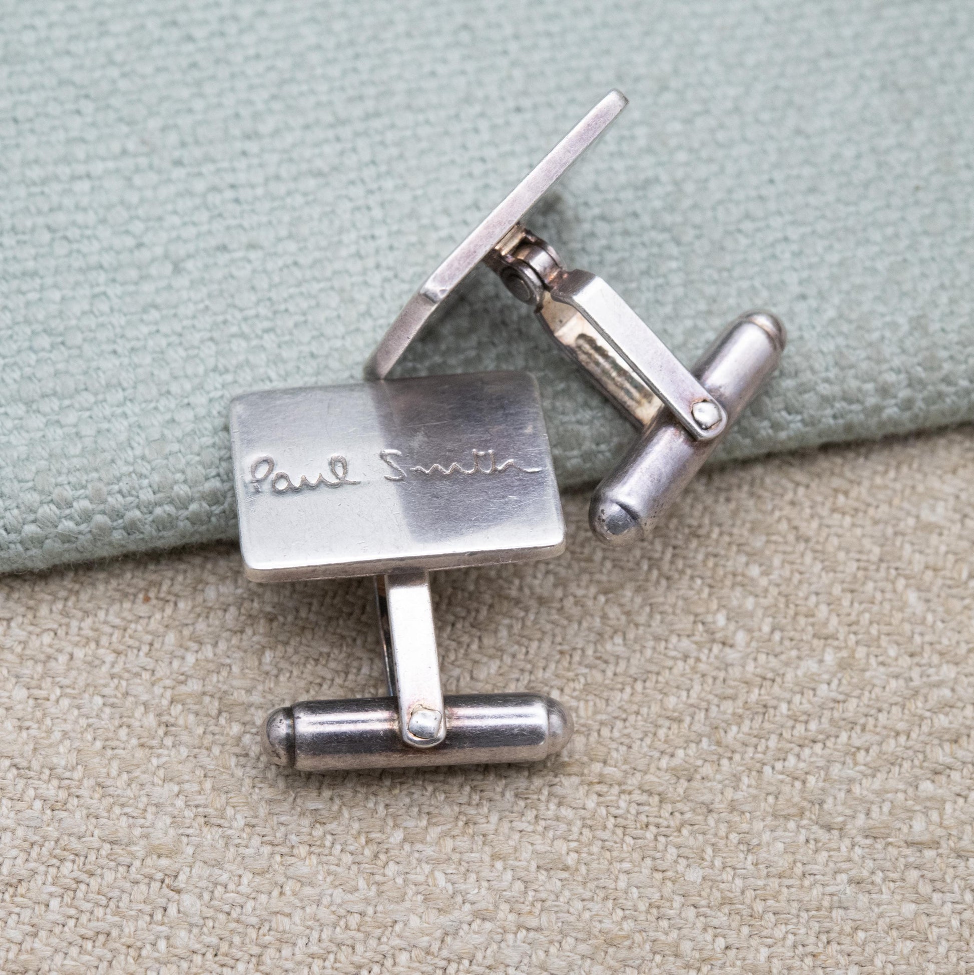 Paul Smith Sterling Silver Cufflinks - Minimal Logo Design | Mens Accessory | Gift for Him