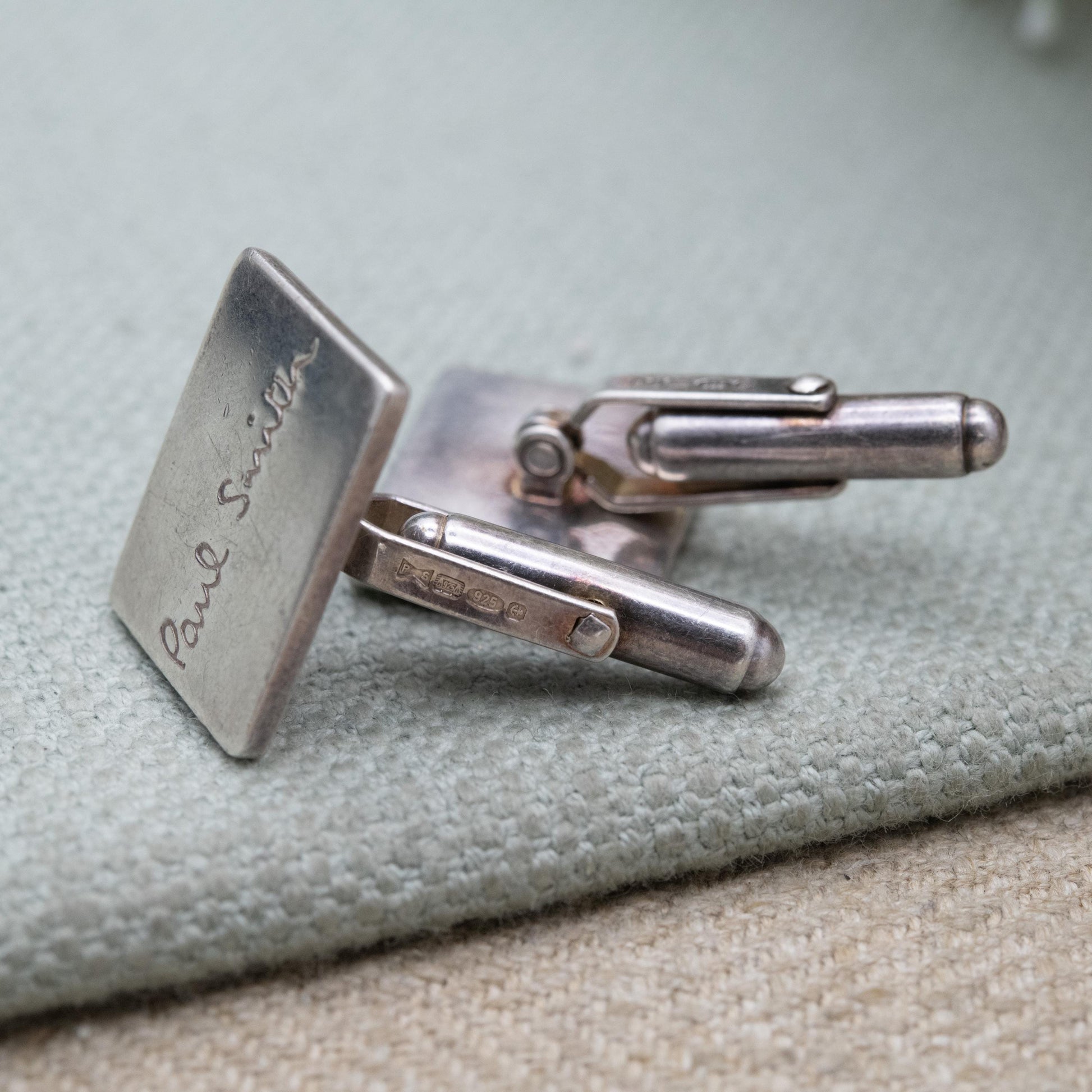 Paul Smith Sterling Silver Cufflinks - Minimal Logo Design | Mens Accessory | Gift for Him