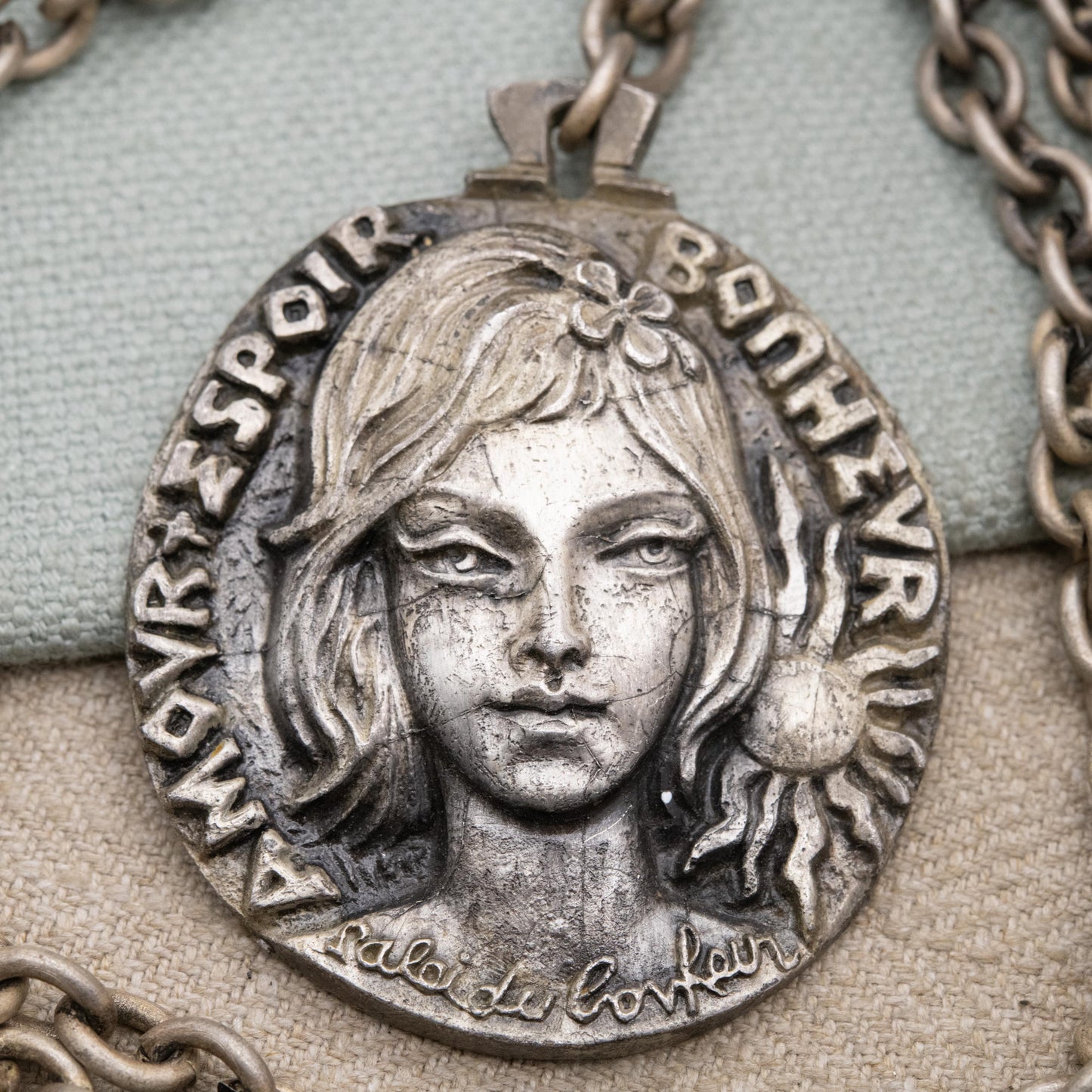Vintage Grand Prix de Rome Medal by R Tschudin c. 1960s French - Amour Espoir Bonheur Love Hope Happiness | Symbol of the Law of Happiness