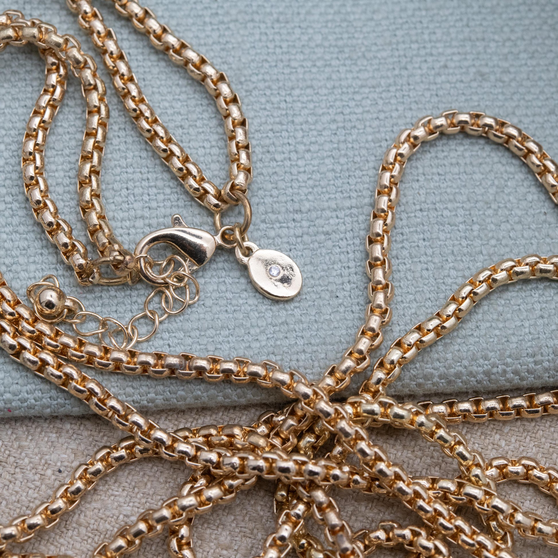 Vintage Danbury Mint Gold Tone Chain Necklace - Long Double Strand | 36"