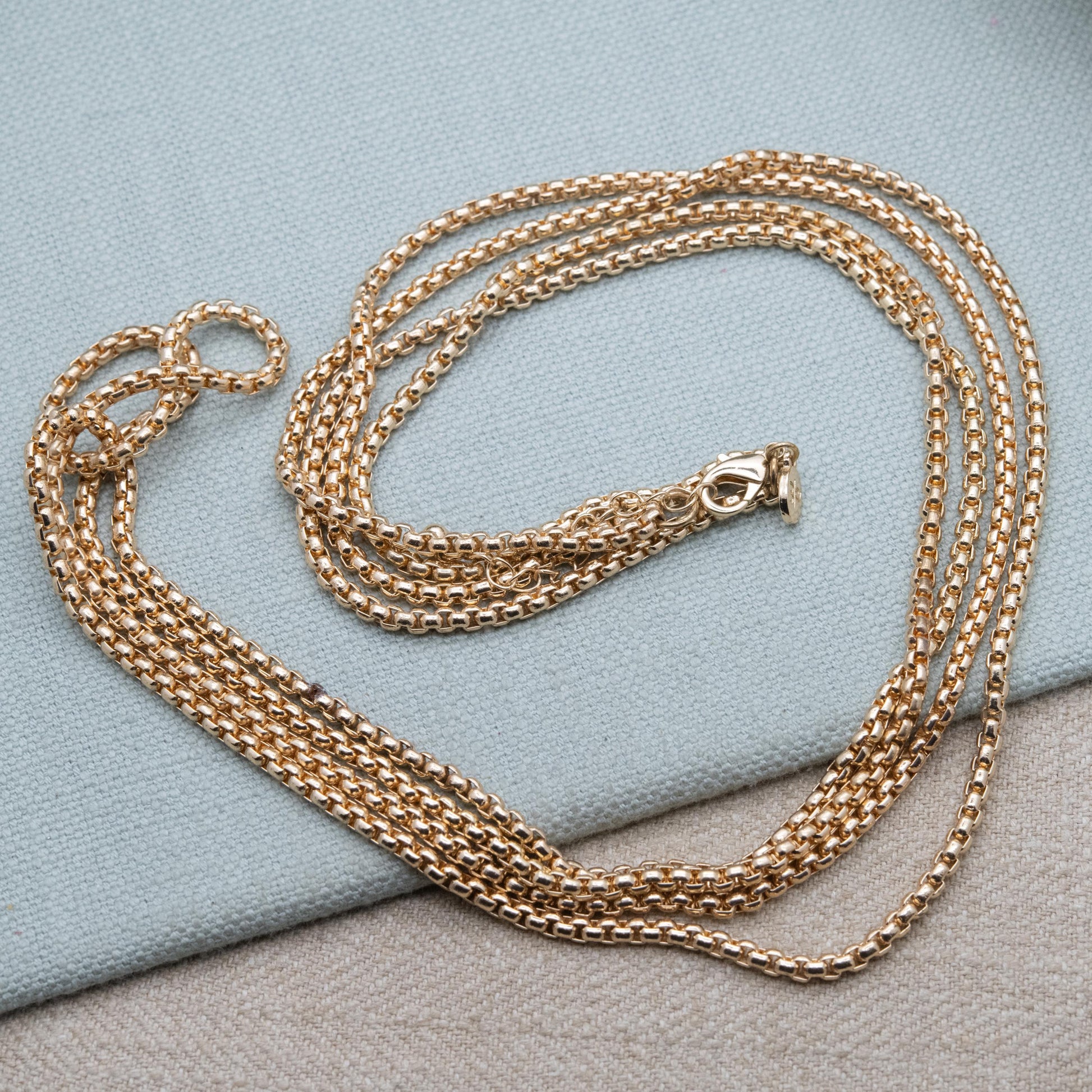 Vintage Danbury Mint Gold Tone Chain Necklace - Long Double Strand | 36"