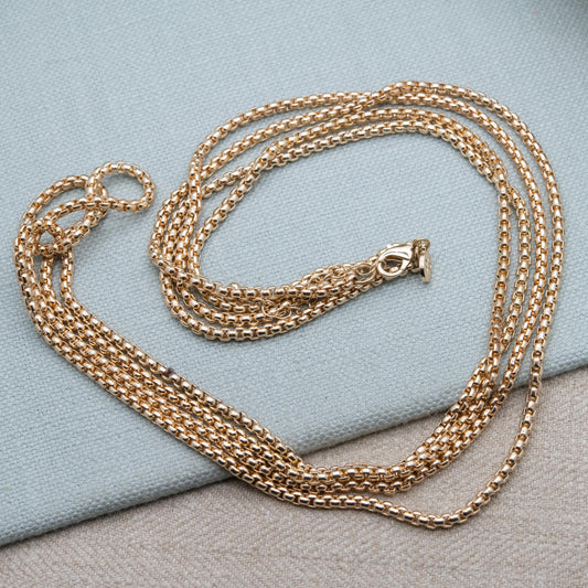 Vintage Danbury Mint Gold Tone Chain Necklace - Long Double Strand | 36"