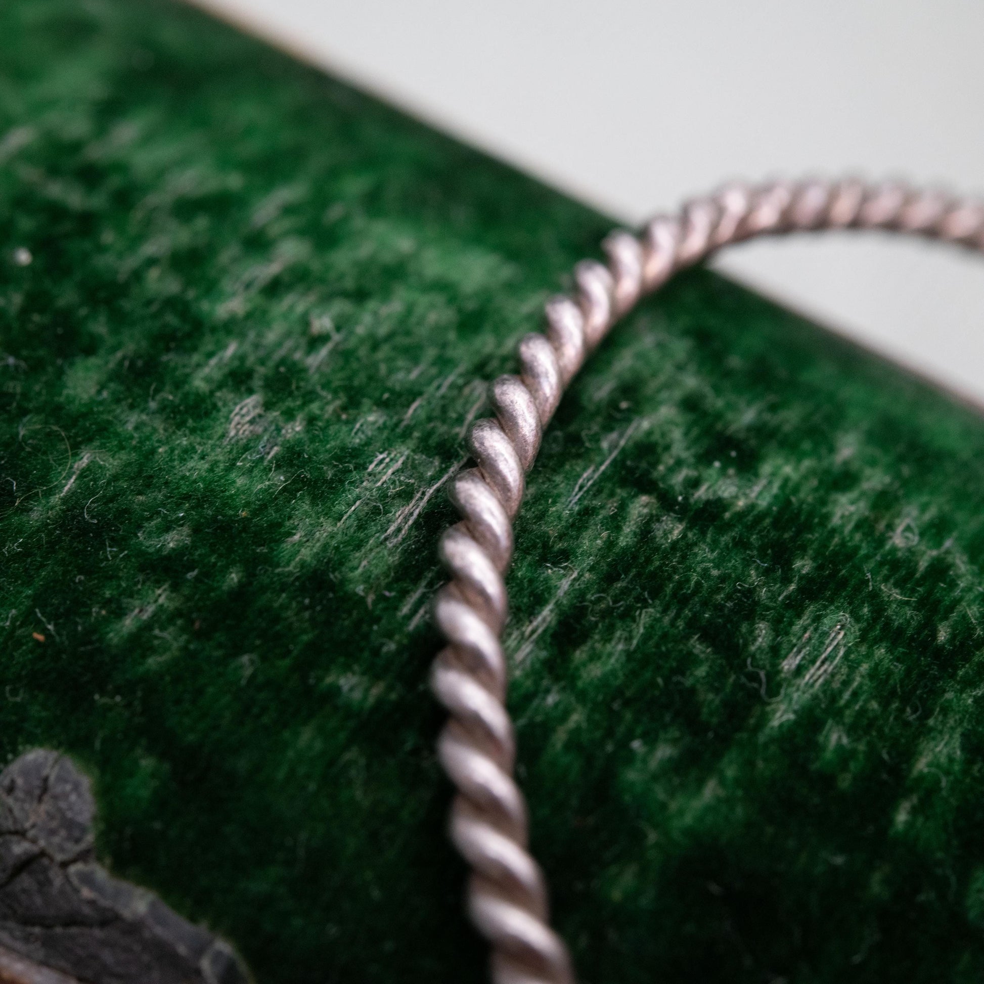 Vintage Sterling Silver Rope Twisted Bangle - Traditional Style Jewellery Gift for Her