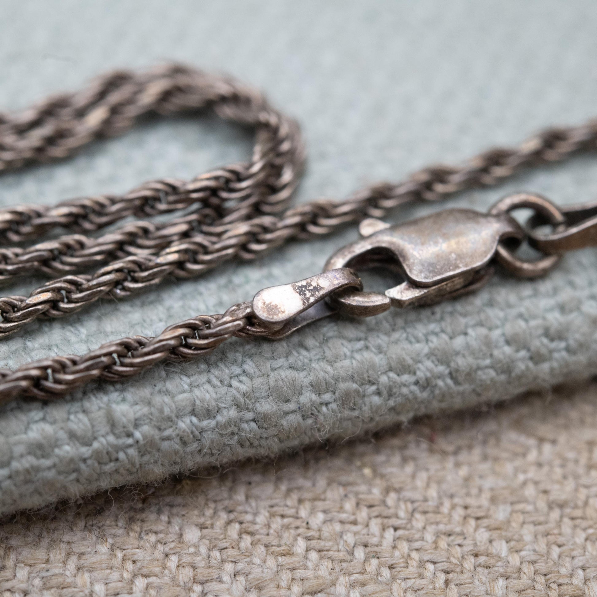 Sterling Silver Rope Twist Chain Necklace - Short Quality Silver Necklace | Unisex Necklace Gift | 16"