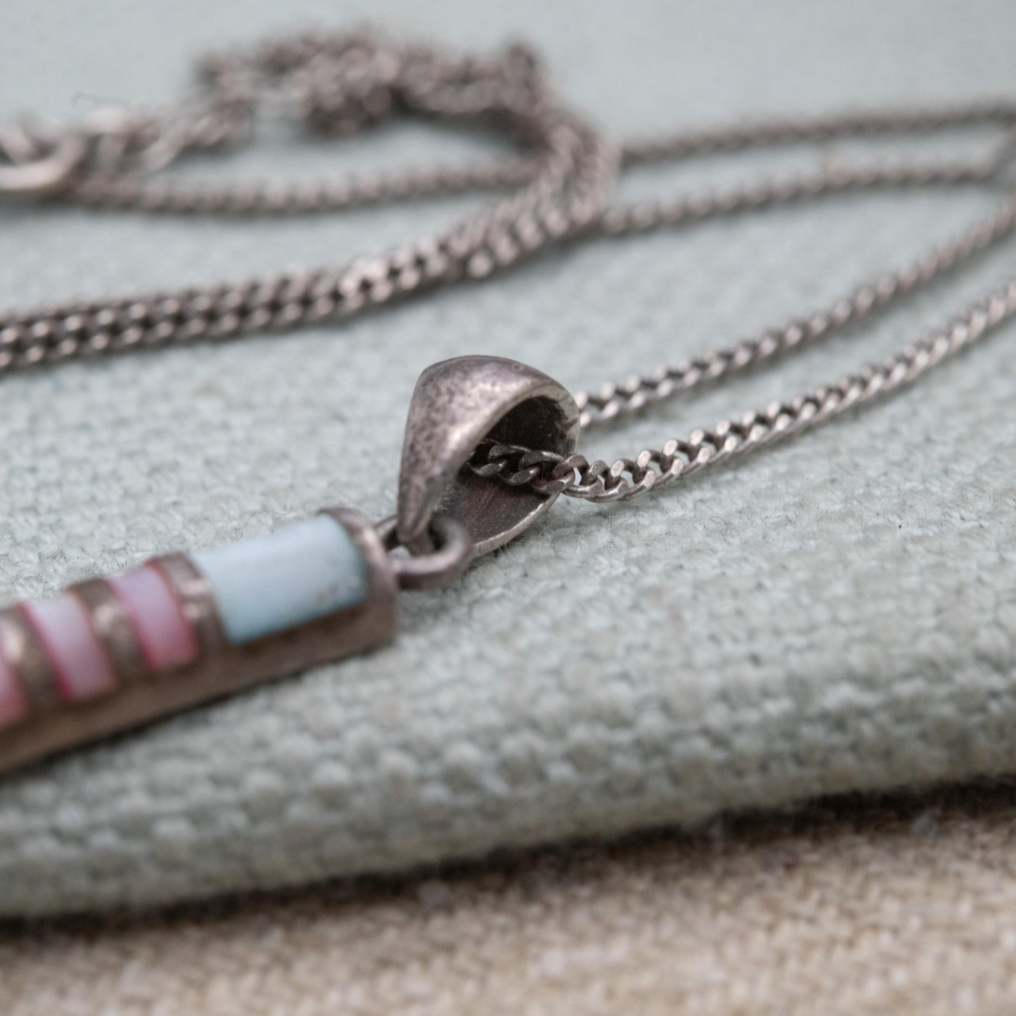 Sterling Silver Mother of Pearl Pendant - Pretty Minimalist Silver Necklace | Gift for Her