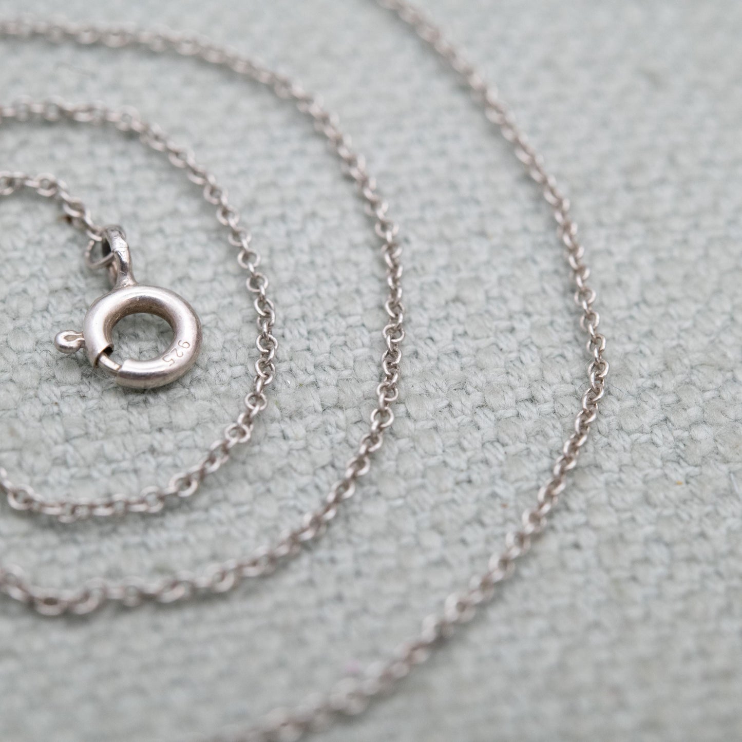 Tiffany & Co Sterling Silver Chain Necklace 16" - Genuine Signed Designer Jewellery Trace Chain for Pendant