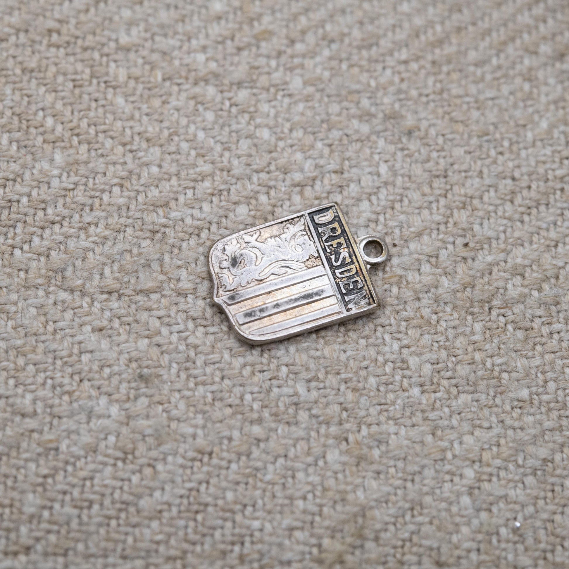 Vintage Dresden Charm Pendant - German City Coat of Arms Charm | Germany Travel Souvenir Gift for Charm Bracelet