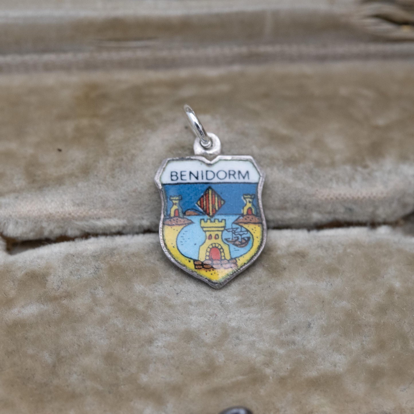Vintage Silver Benidorm Charm Pendant - Spain Souvenir Gift for Charm Bracelet