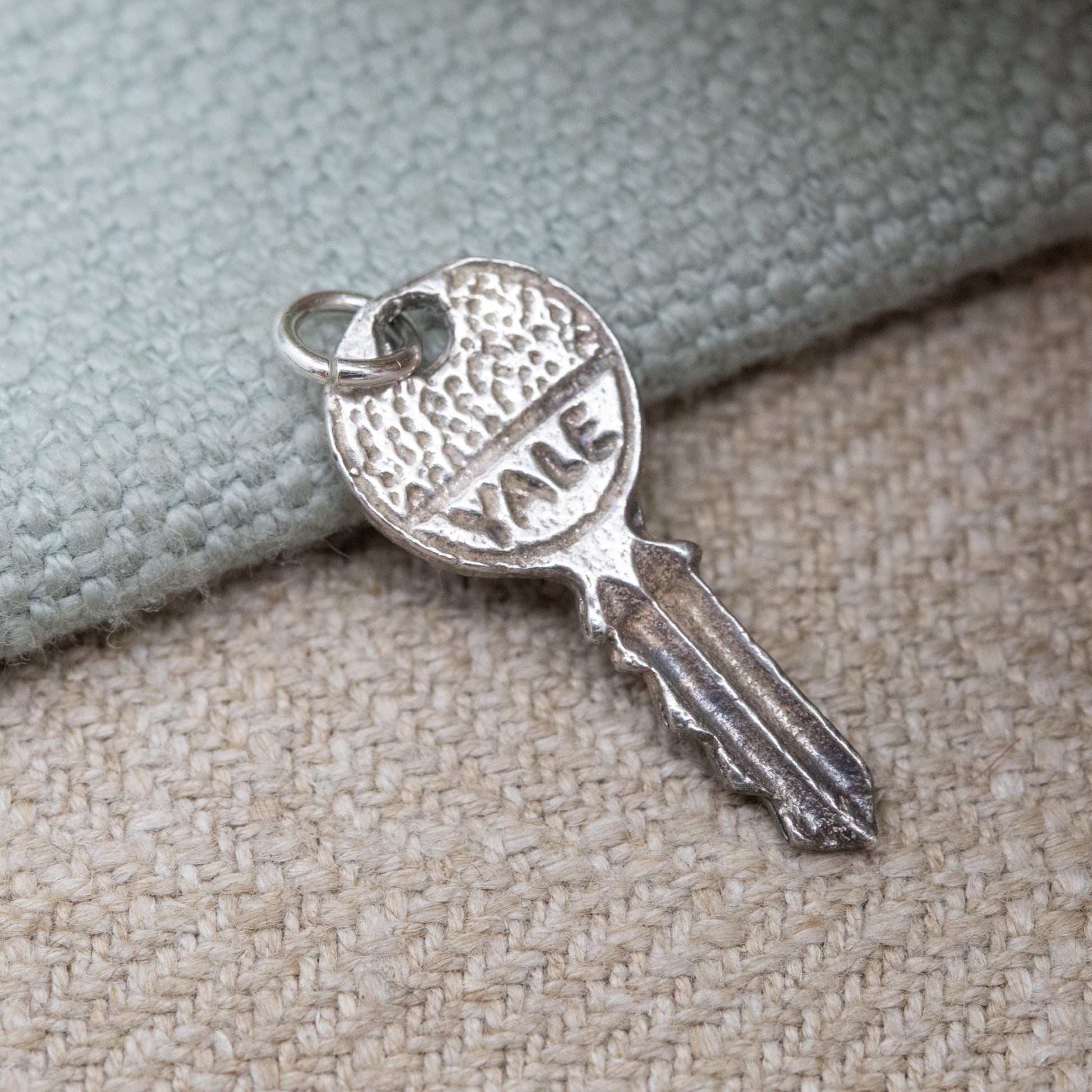 Vintage Sterling Silver YALE House Key Charm Pendant - Door Lock | Souvenir Gift for Charm Bracelet