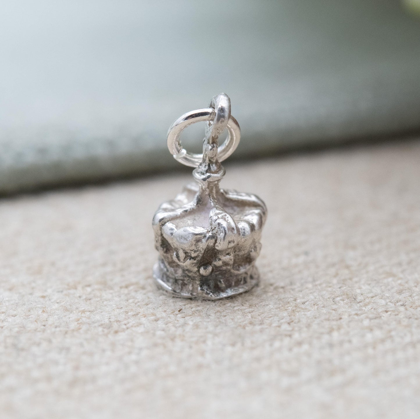 Vintage Sterling Silver Royal Crown Charm Pendant - King | Queen | British Royal Family | England | Souvenir Gift for Charm Bracelet