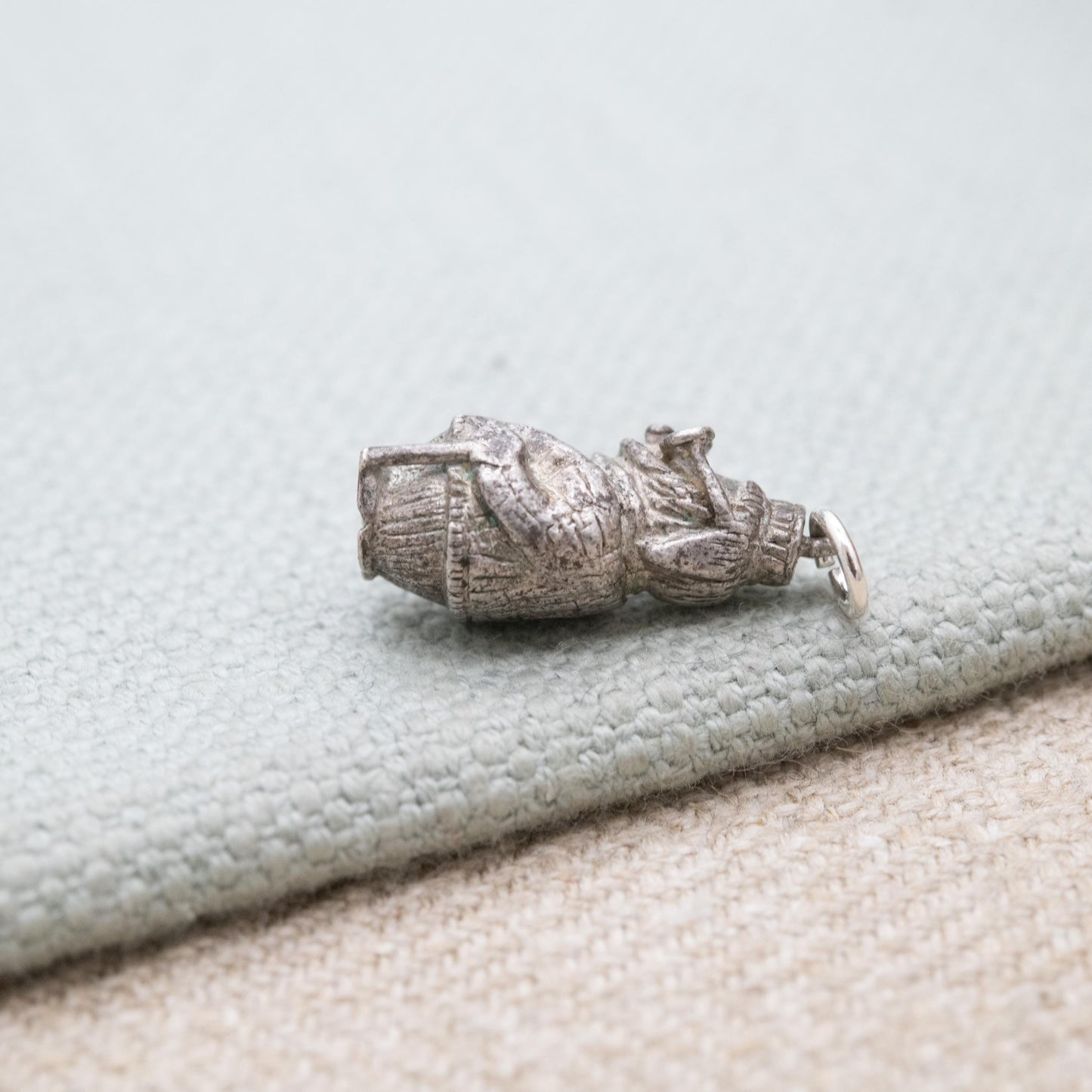 Vintage Sterling Silver Womble Great Uncle Bulgaria Charm Pendant 1974 - 70s Childrens Book Character | Collectable Gift for Charm Bracelet