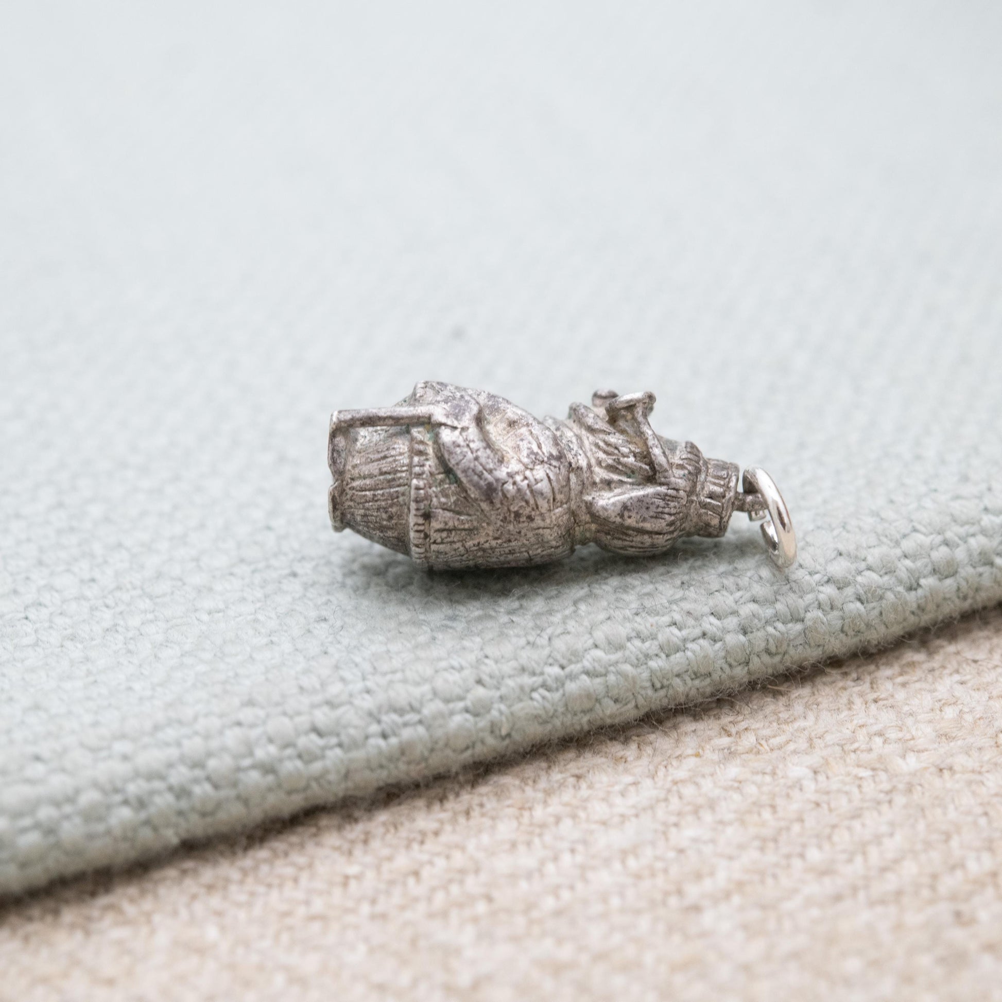 Vintage Sterling Silver Womble Great Uncle Bulgaria Charm Pendant 1974 - 70s Childrens Book Character | Collectable Gift for Charm Bracelet