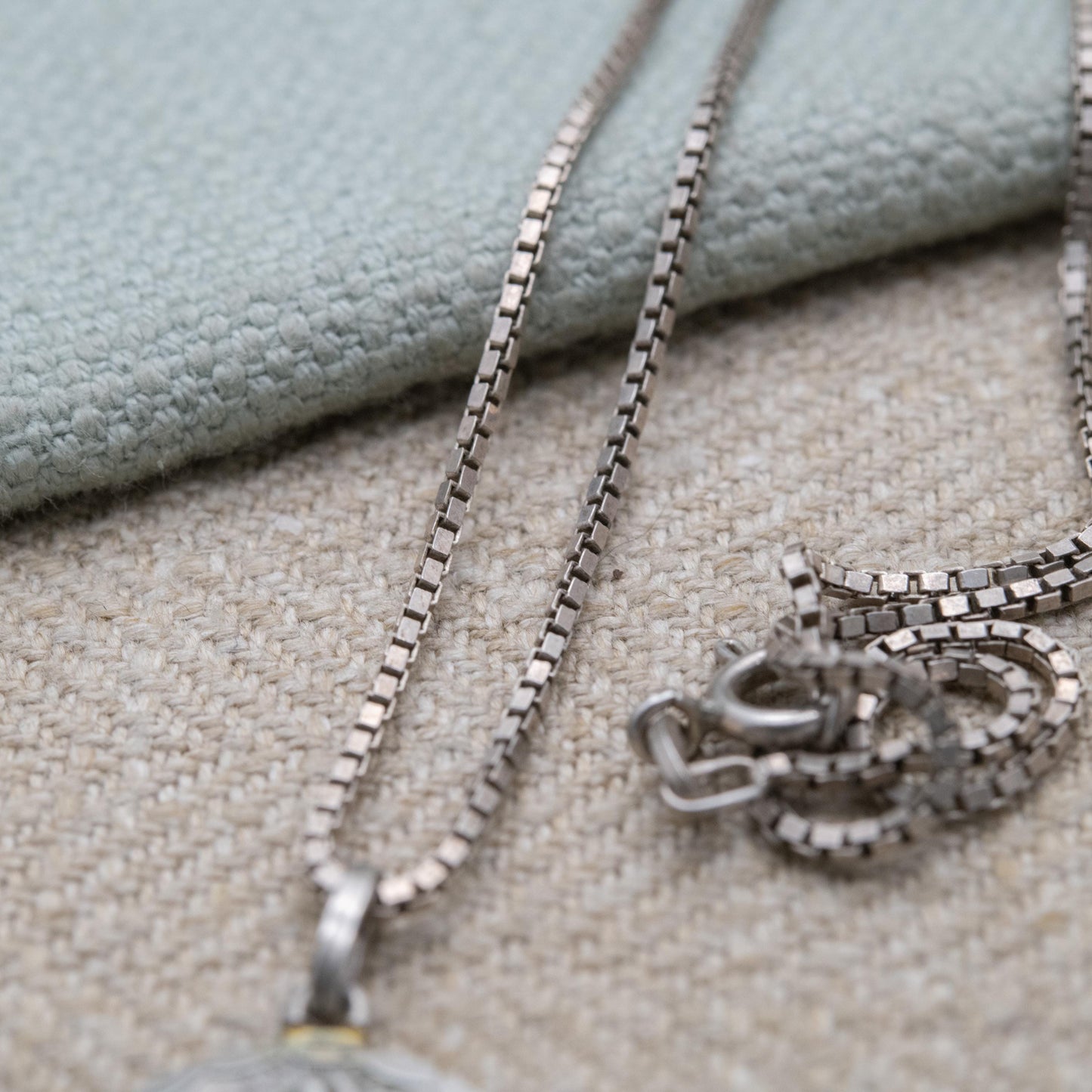 Vintage Sterling Silver St. Christopher Pendant and Box Link Necklace 1976 - Patron Saint of Travelling | Christian Religious Jewellery Gift