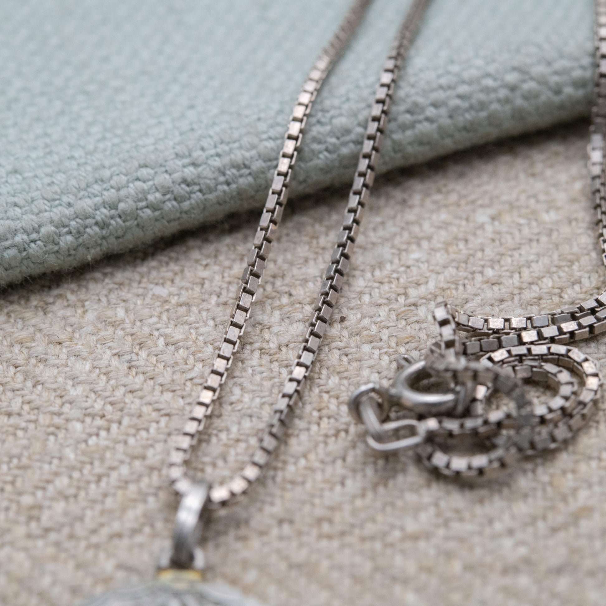 Vintage Sterling Silver St. Christopher Pendant and Box Link Necklace 1976 - Patron Saint of Travelling | Christian Religious Jewellery Gift