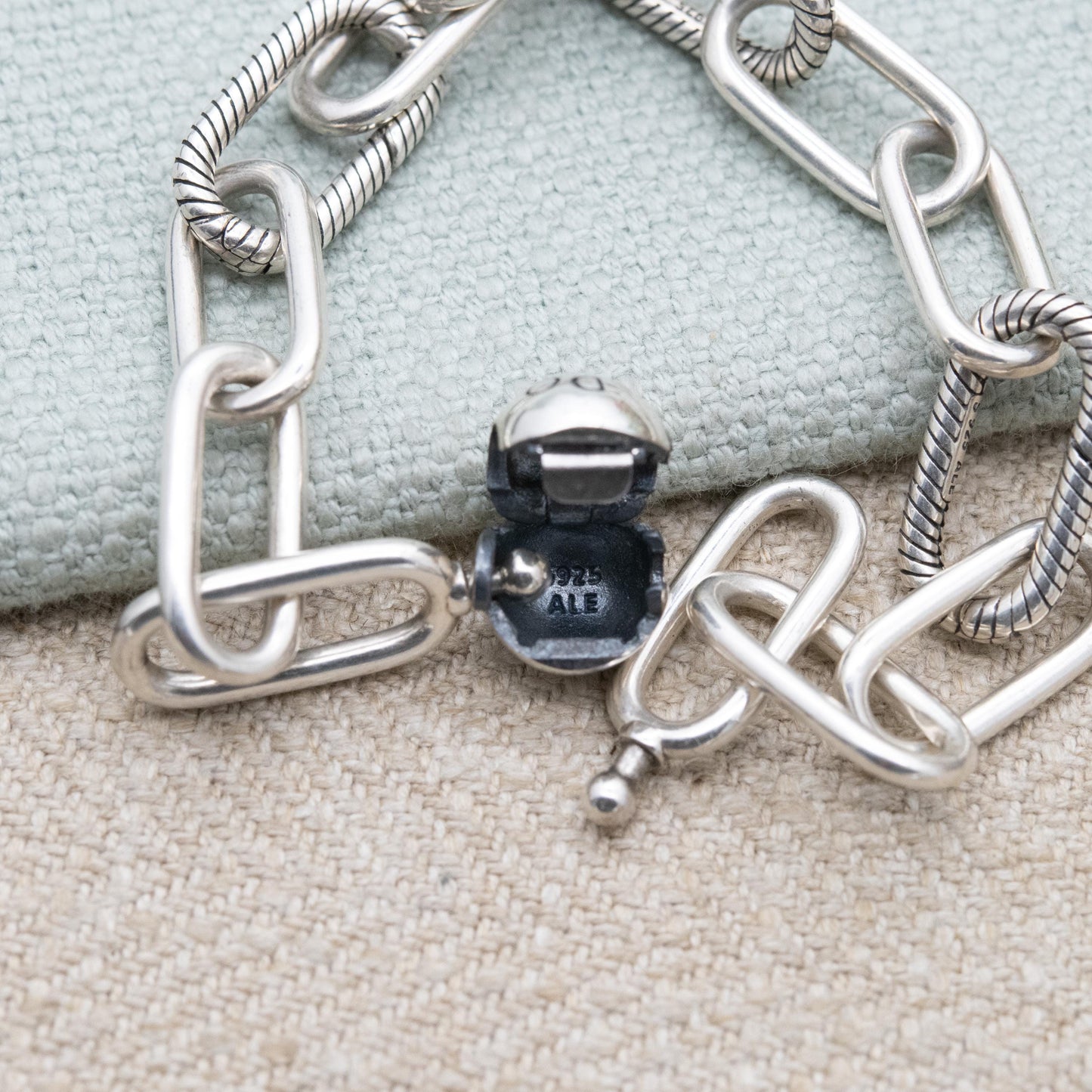Sterling Silver Pandora ME Link Chain Charm Bracelet - 925 ALE | Branded | Bracelet for Pandora Charms | Unisex Gift for Him Her
