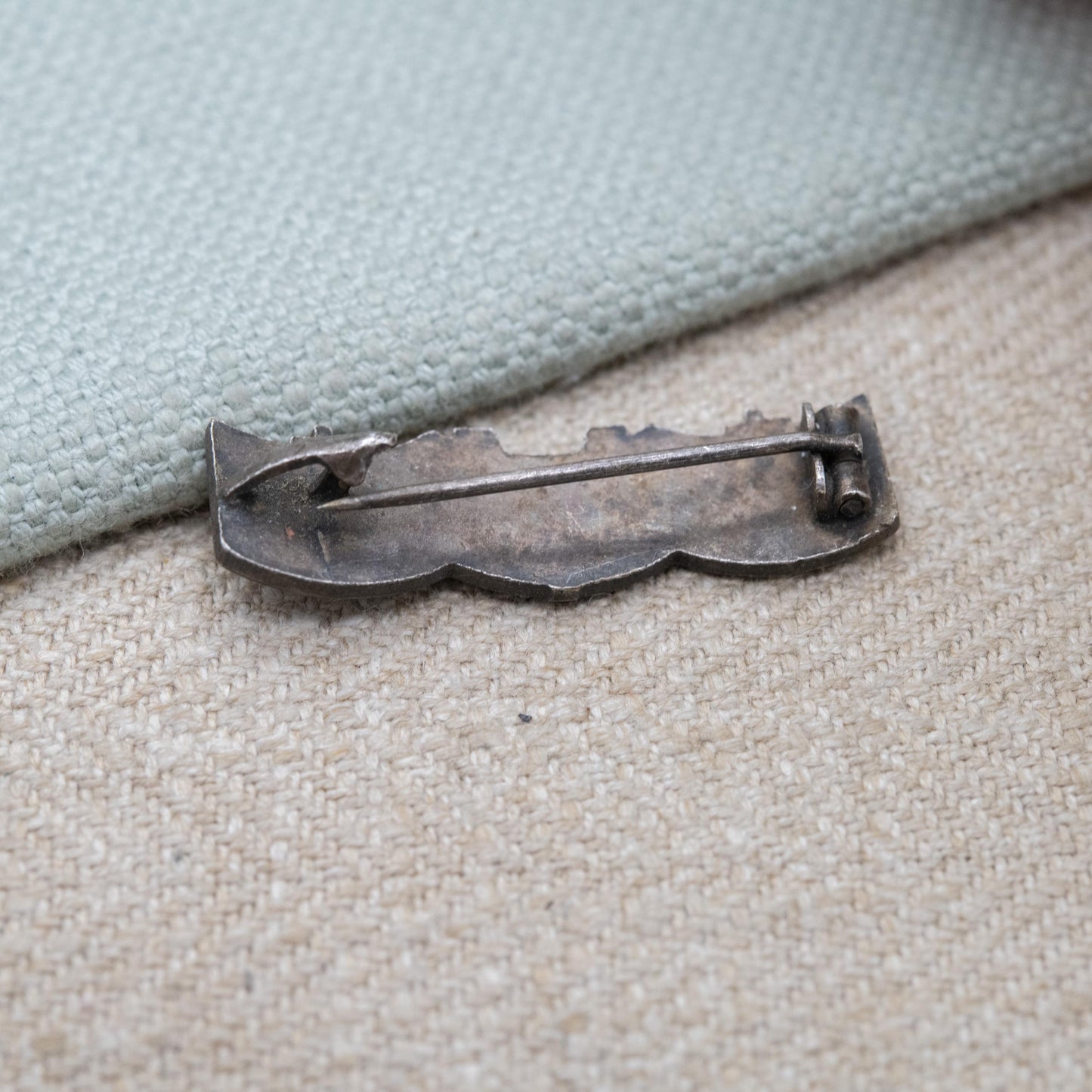 Vintage 1945 WWII Victory Day Royal Navy Enamel Sweetheart Brooch - British Army Collectable c. 1940s