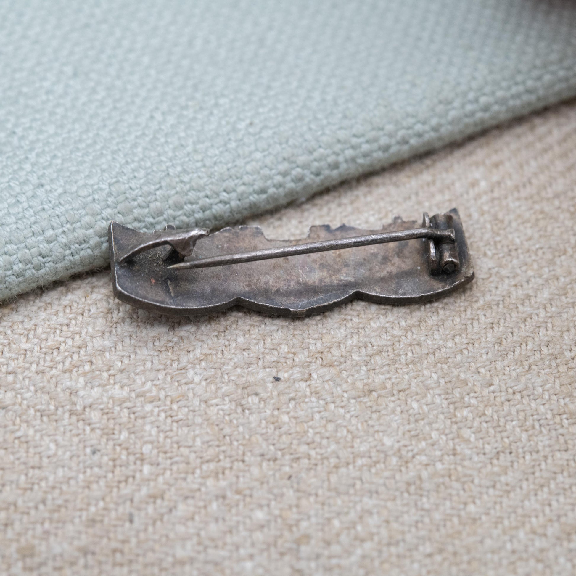 Vintage 1945 WWII Victory Day Royal Navy Enamel Sweetheart Brooch - British Army Collectable c. 1940s