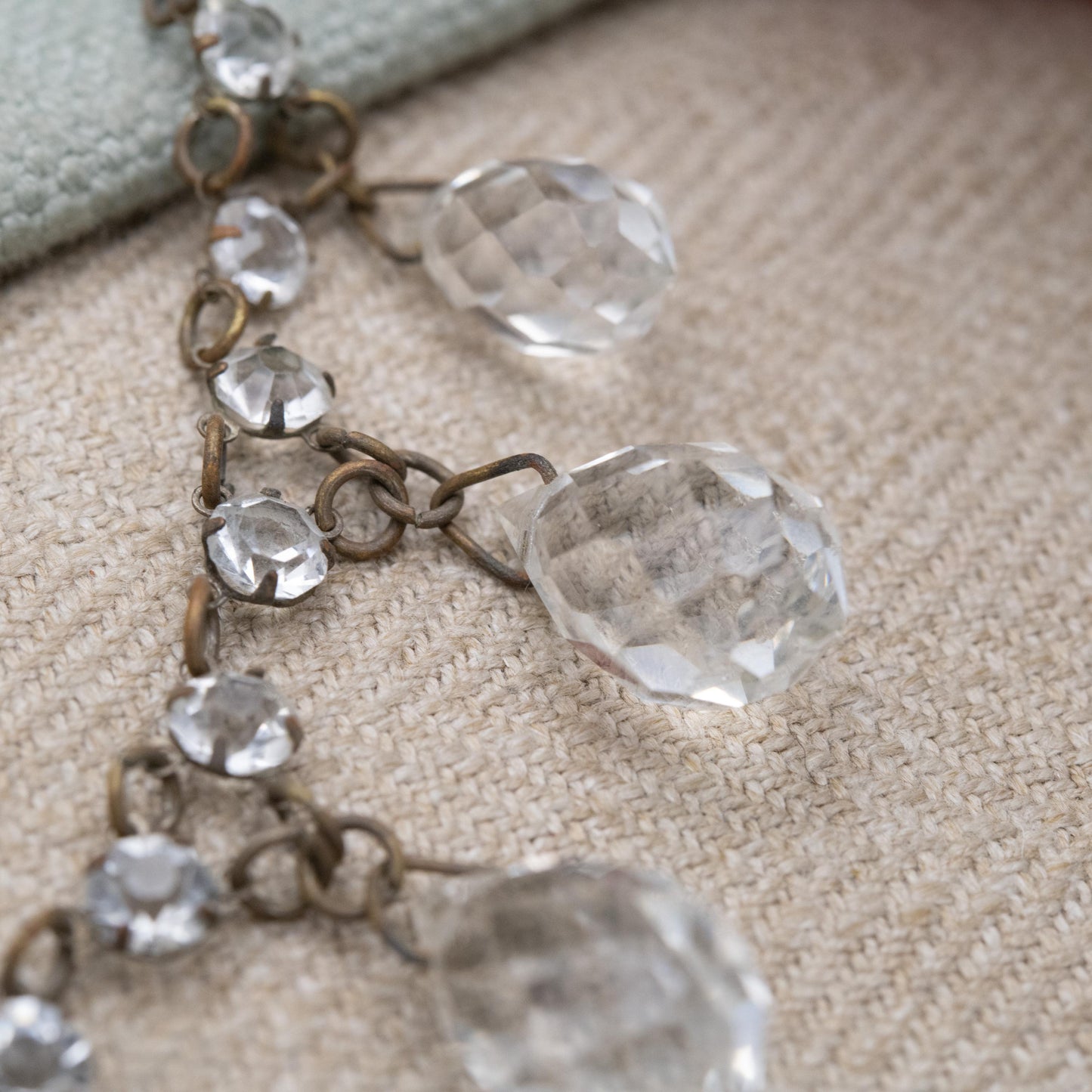 Antique Edwardian Crystal Necklace c. 1910s Bridal Necklace