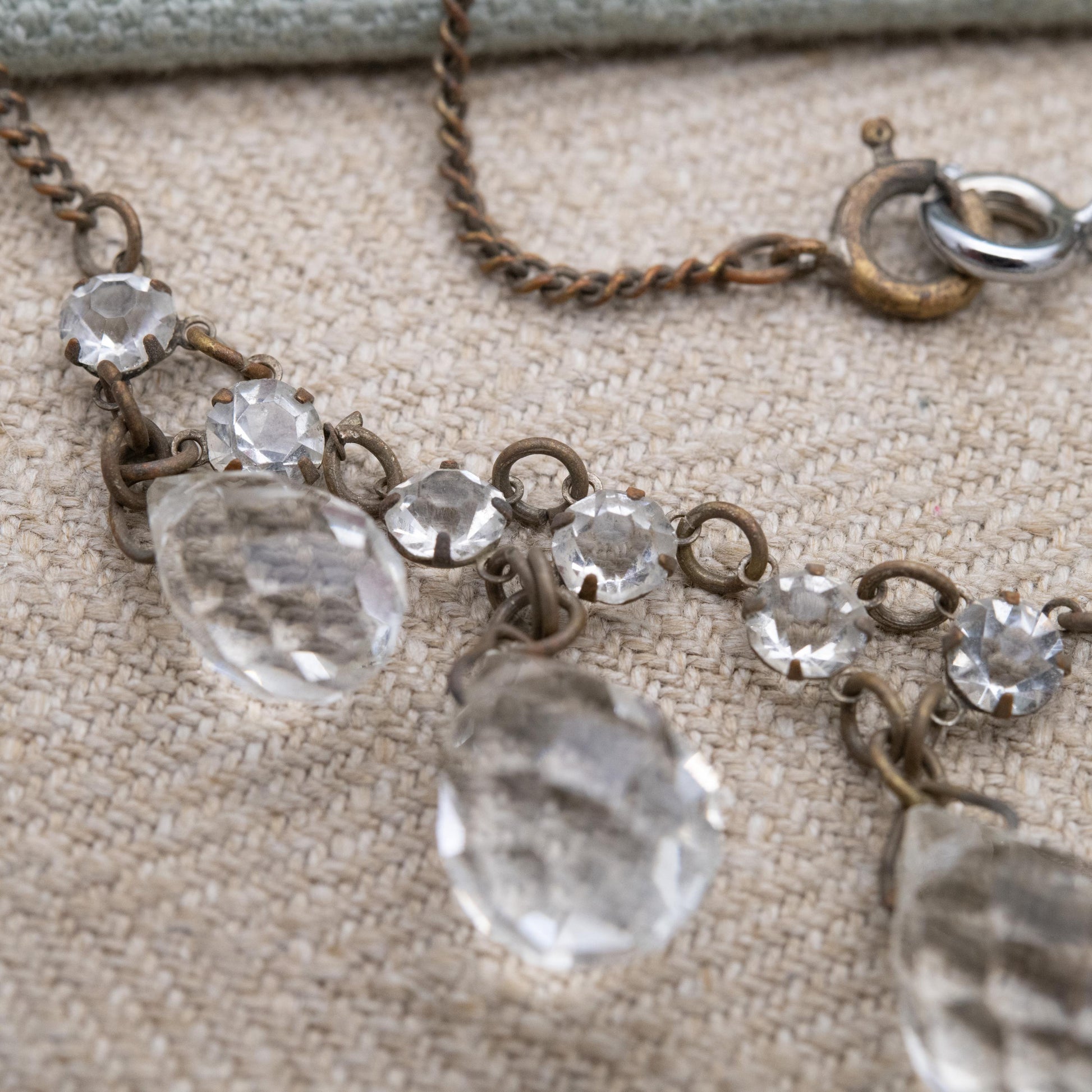 Antique Edwardian Crystal Necklace c. 1910s Bridal Necklace