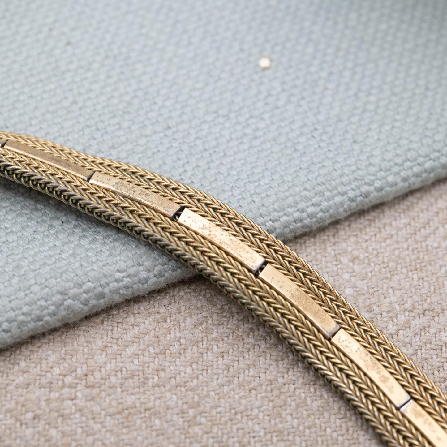 Vintage Grossé Collar Necklace 1961 German Designer - Gold Tone Mesh Style Signed Jewellery