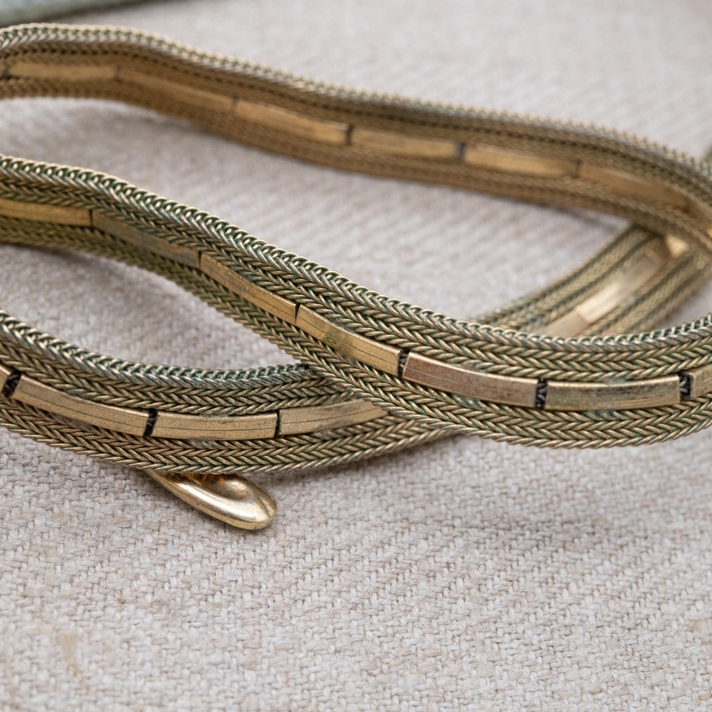 Vintage Grossé Collar Necklace 1961 German Designer - Gold Tone Mesh Style Signed Jewellery