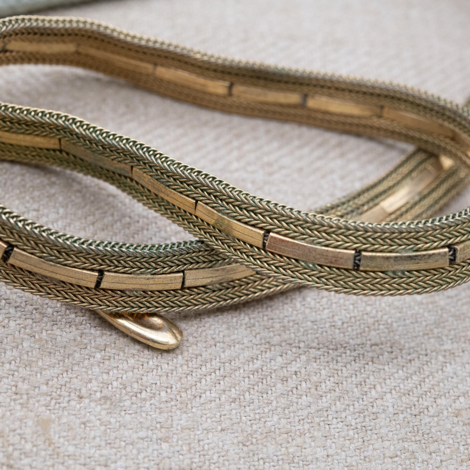 Vintage Grossé Collar Necklace 1961 German Designer - Gold Tone Mesh Style Signed Jewellery