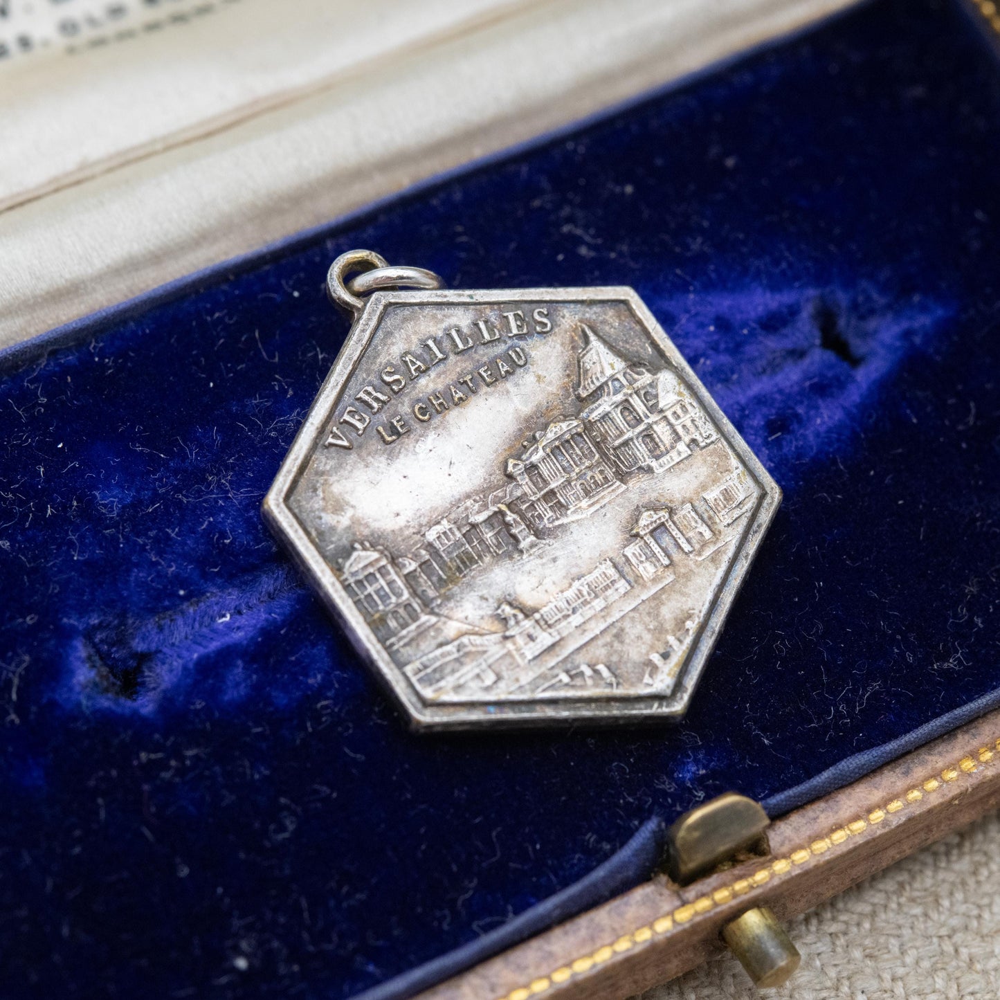 Vintage French Silver Versailles Le Chateau Pendant - Palace of Versailles Souvenir Jewellery