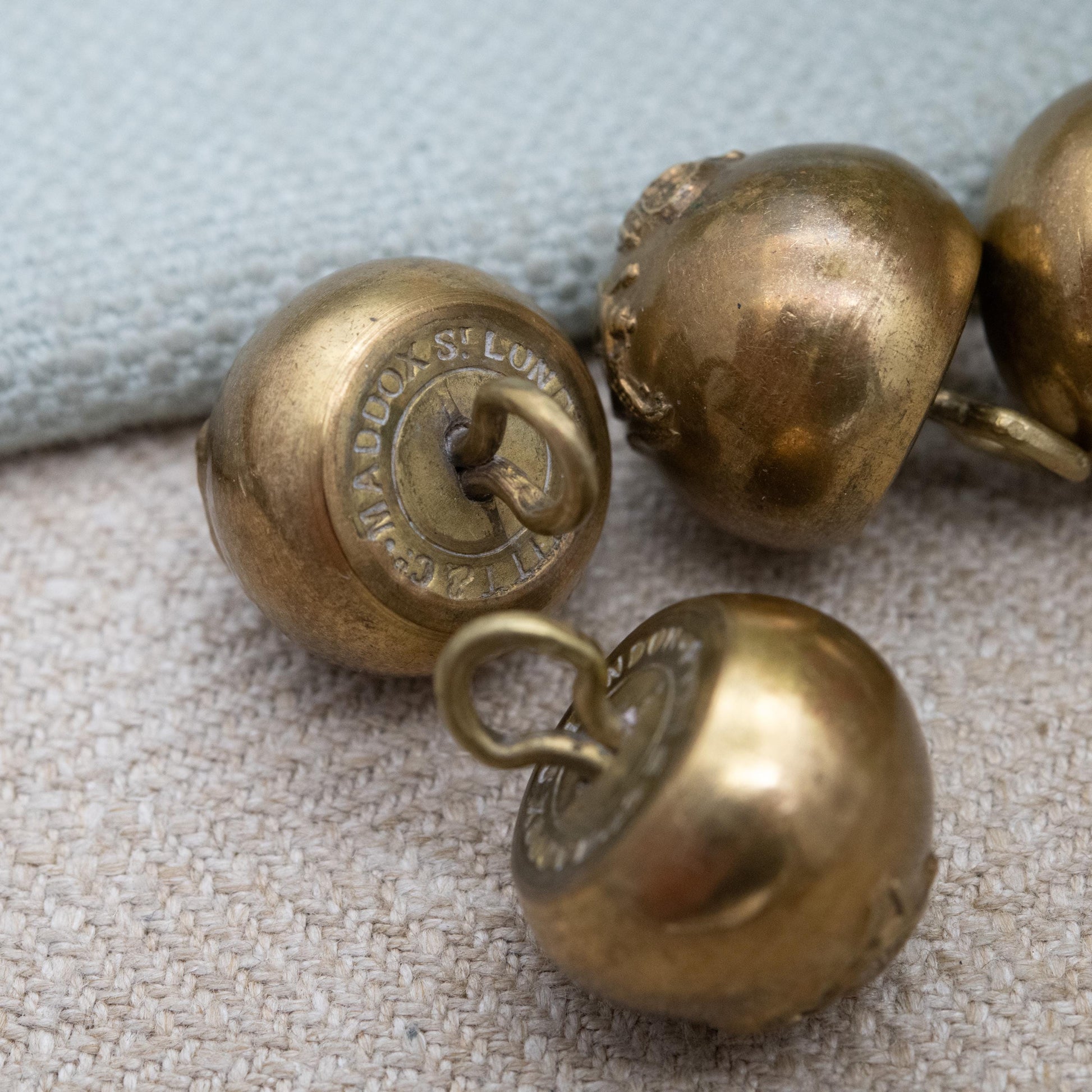 British Army Royal Artillery Buttons by Pitt & Co Set of Five - Maddox Street London