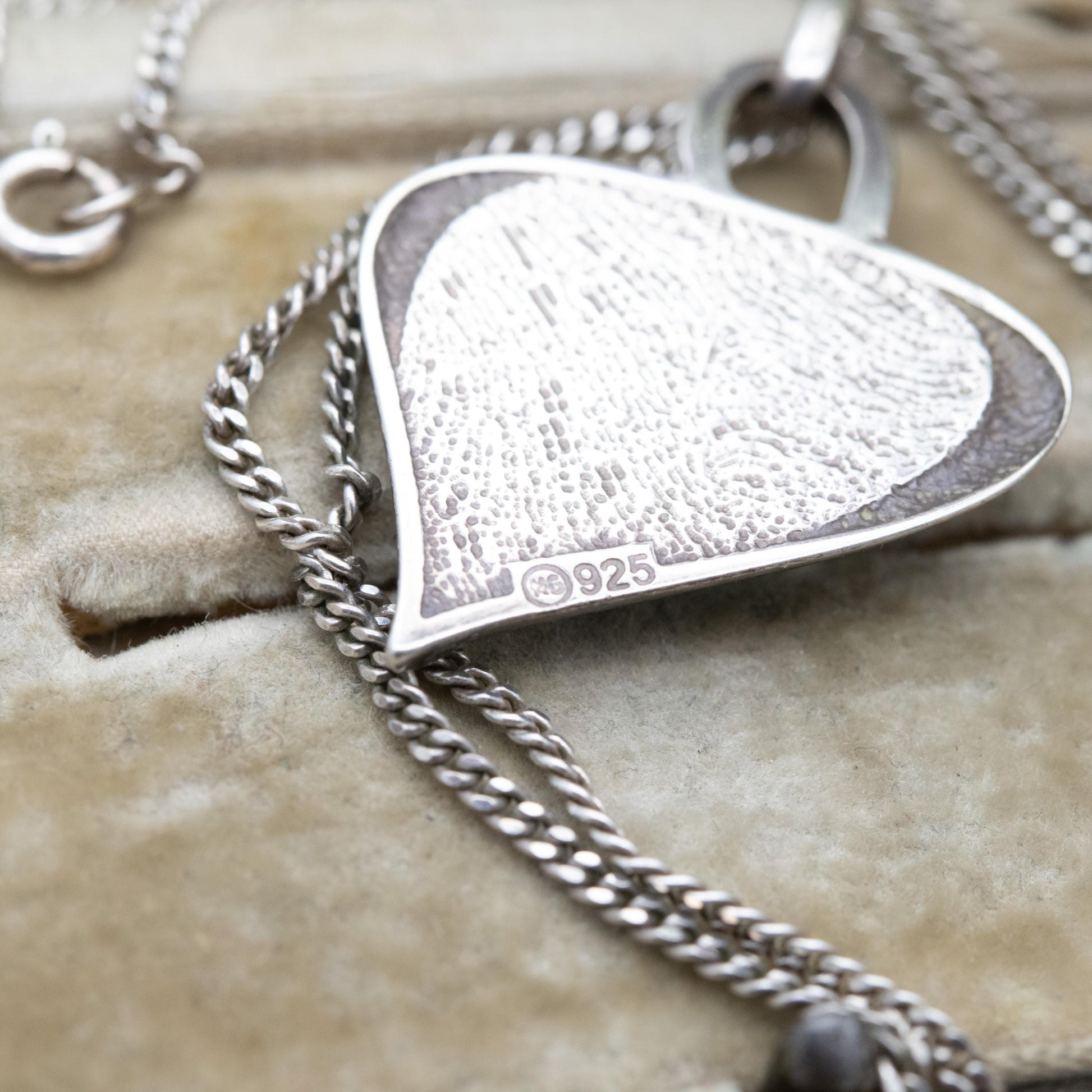 Ortak Leah Sterling Silver Pendant Necklace by Malcolm Gray with Blue and Green Enamel