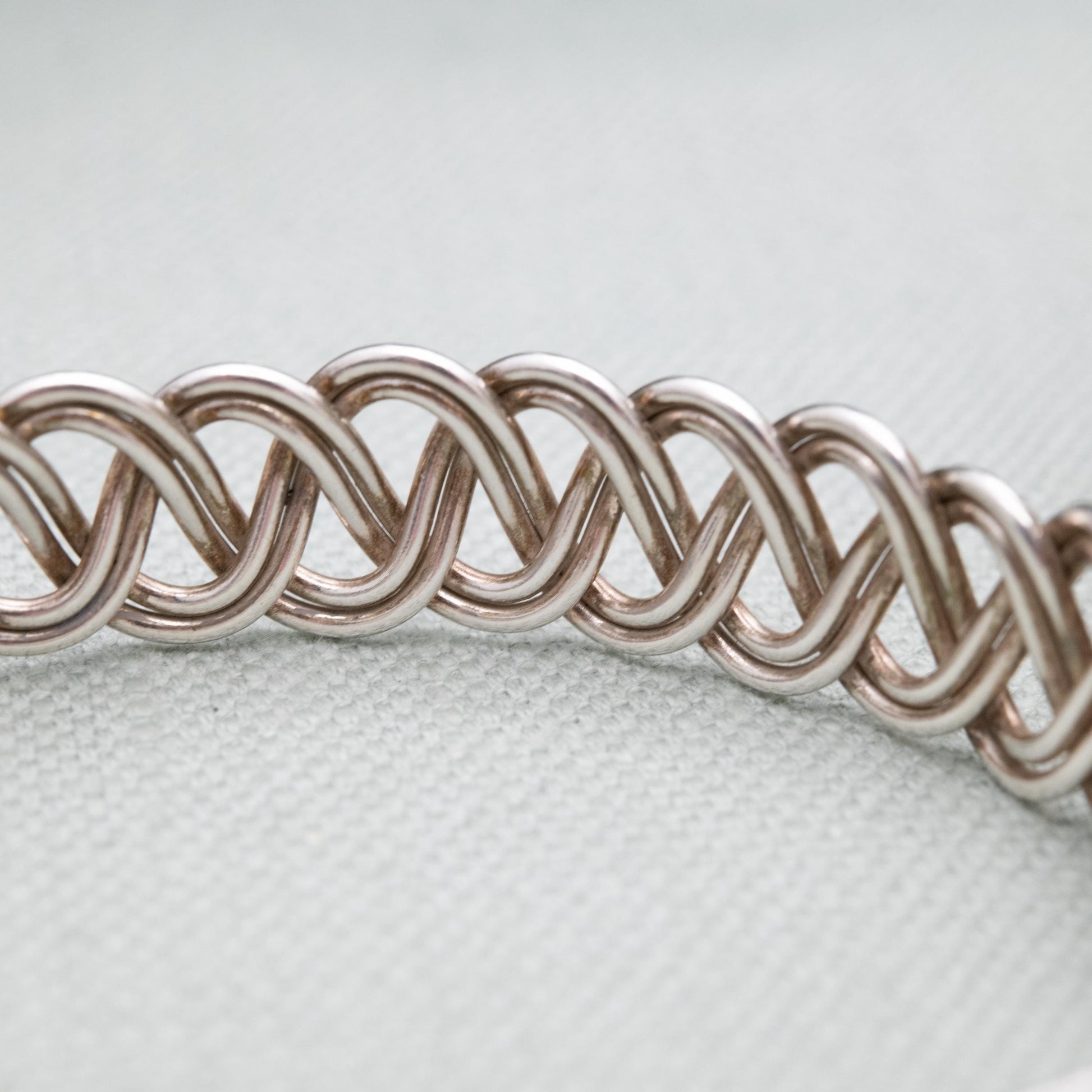 Sterling Silver Rope Twisted Open Cuff Bracelet - Traditional Style Jewellery Gift for Her