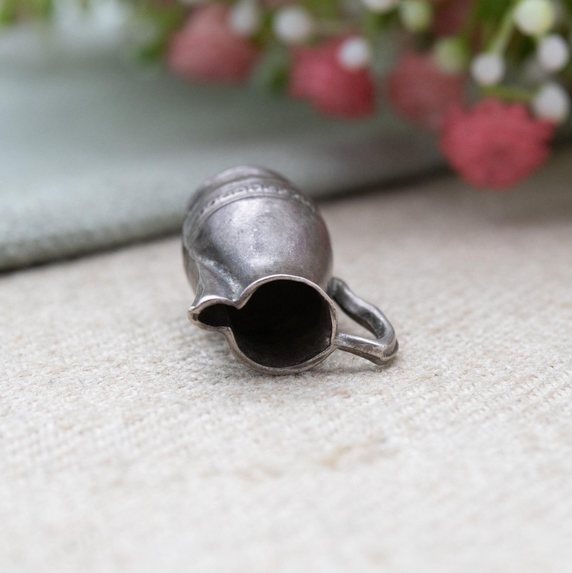 Vintage Sterling Silver Jug Charm Pendant - Decanter | Ornate Design | Gift for Charm Bracelet