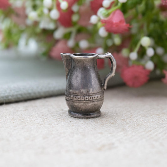 Vintage Sterling Silver Jug Charm Pendant - Decanter | Ornate Design | Gift for Charm Bracelet