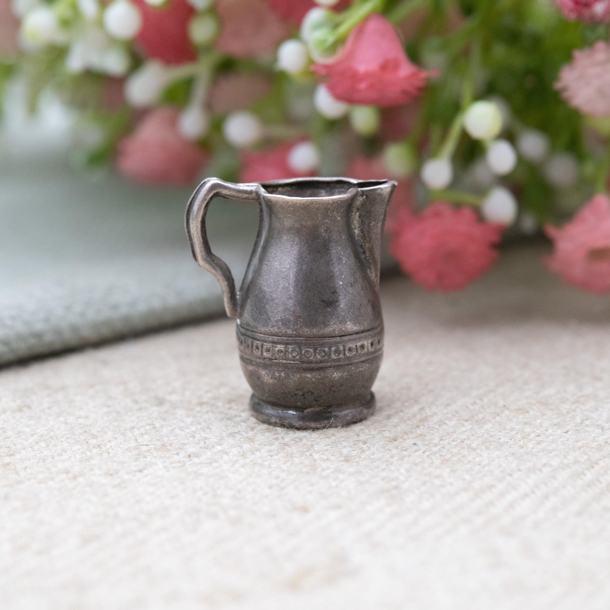 Vintage Sterling Silver Jug Charm Pendant - Decanter | Ornate Design | Gift for Charm Bracelet